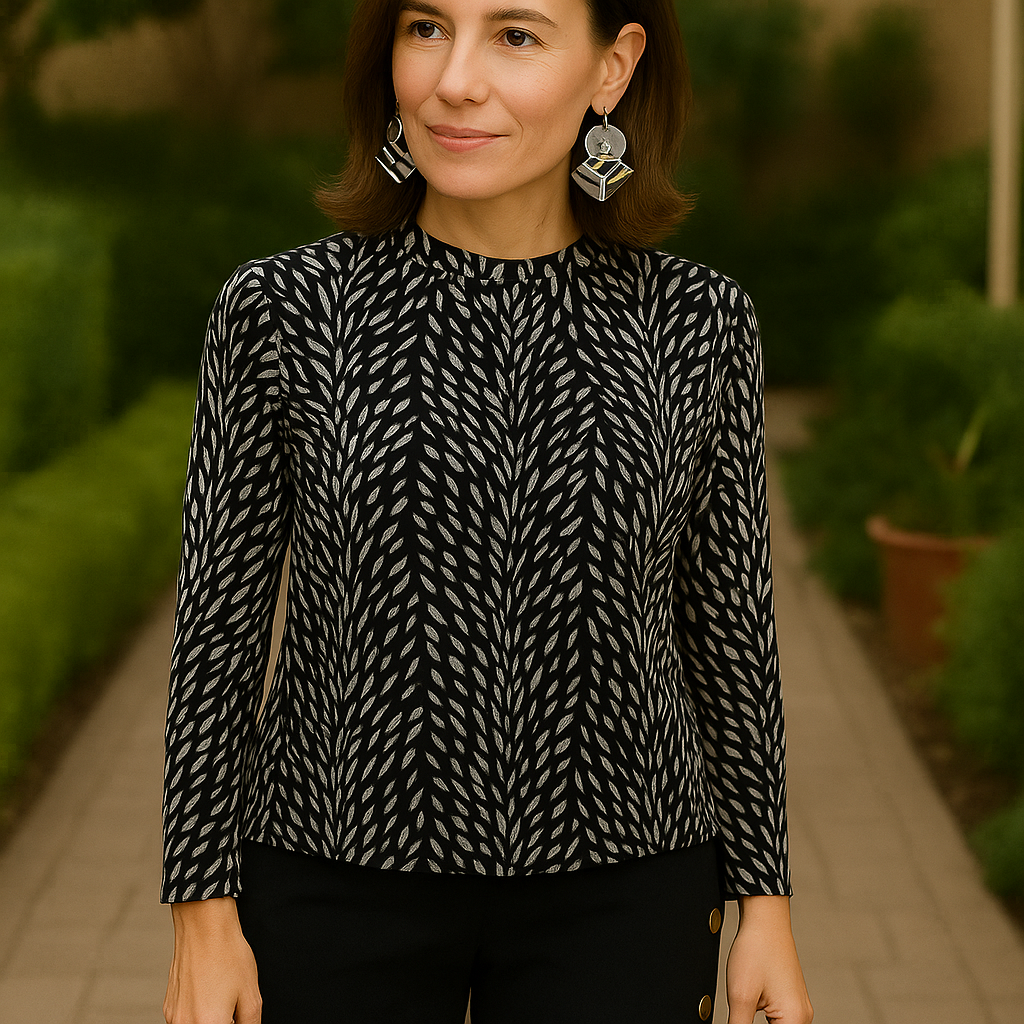 Use exact earrings on model.