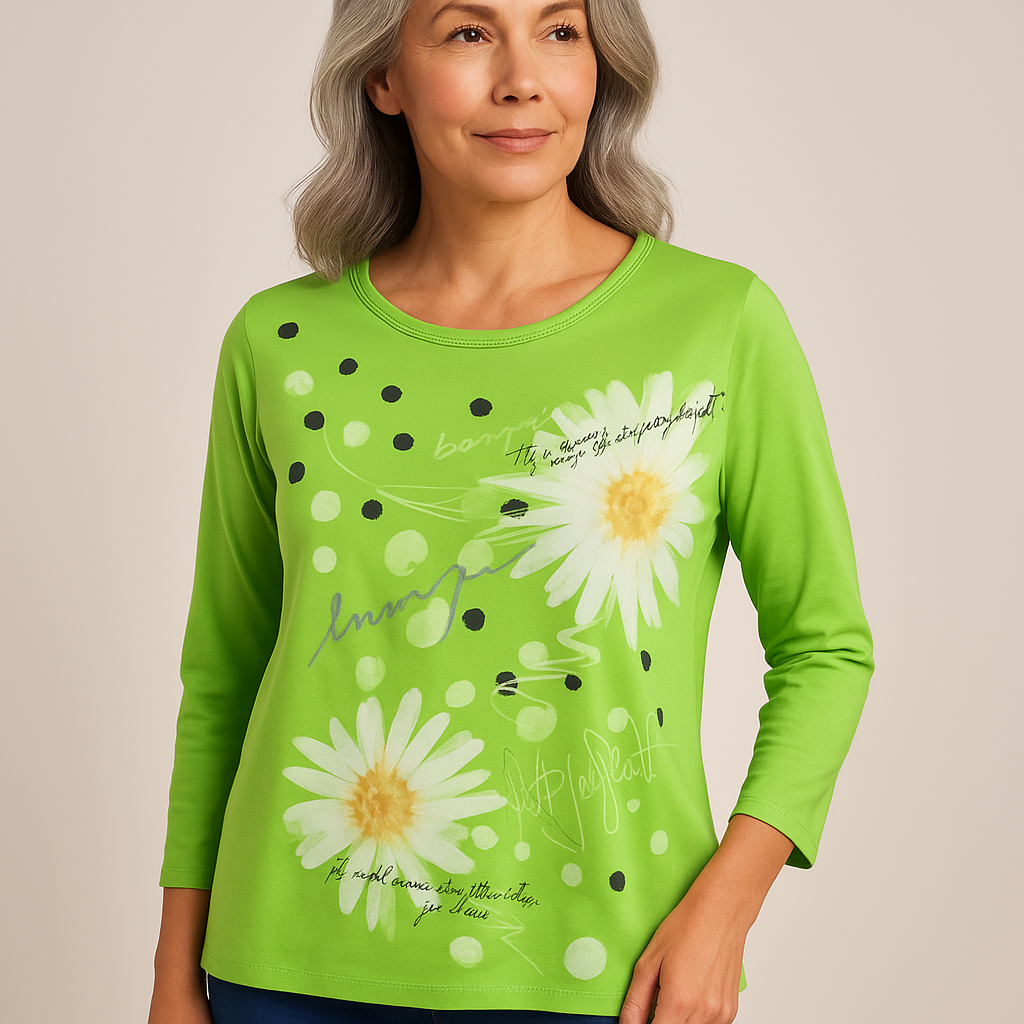 put this exact shirt on model and have her display like a fashion model.  show the shirt to be 10...