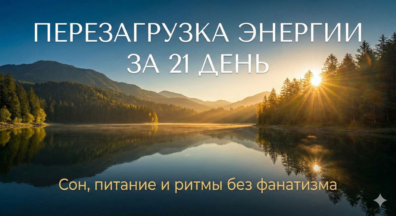 Перезагрузка энергии за 21 день: сон, питание и ритмы без фанатизма