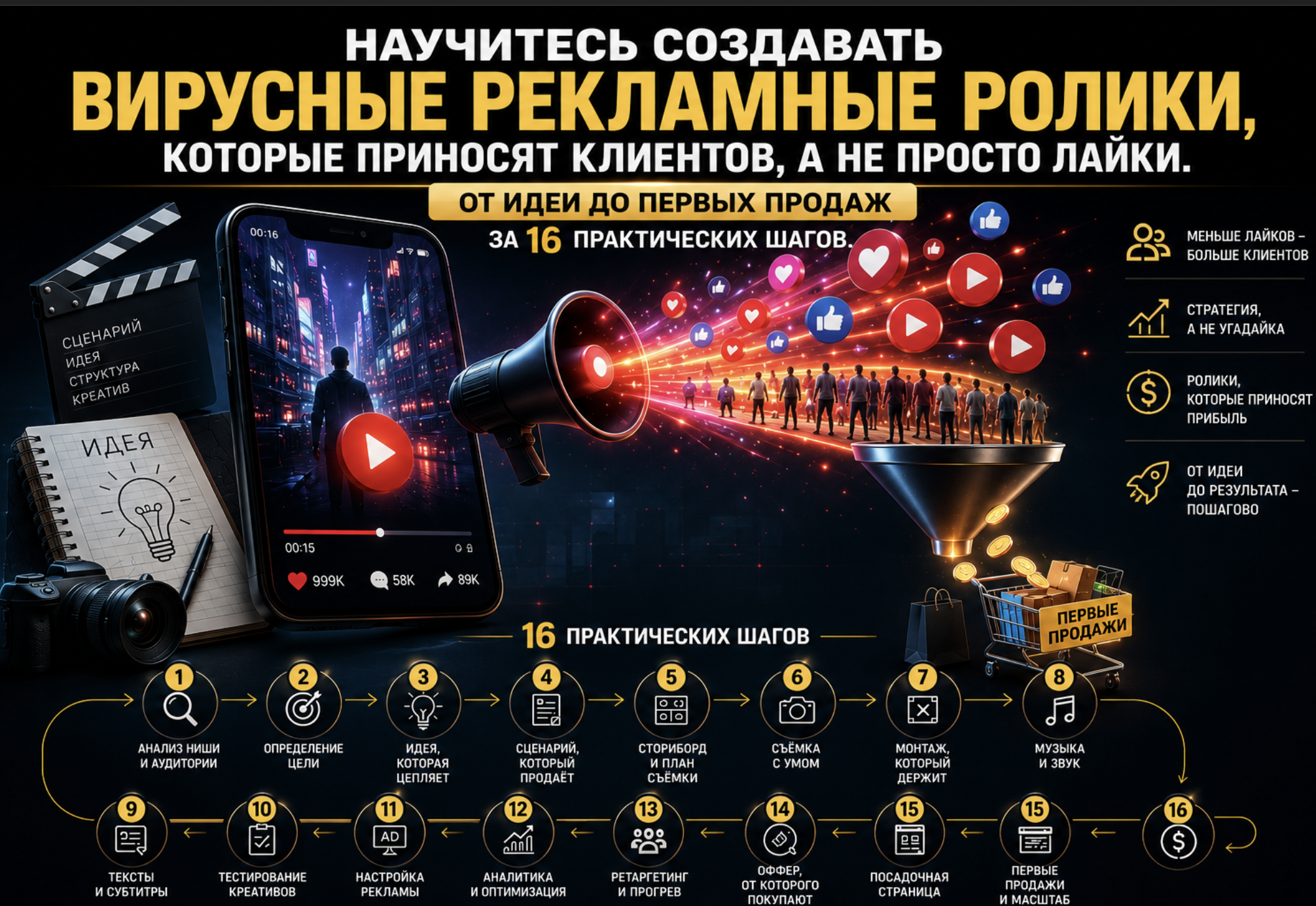 Снимай и Продавай: Создание Рекламных Роликов для Соцсетей с Нуля
