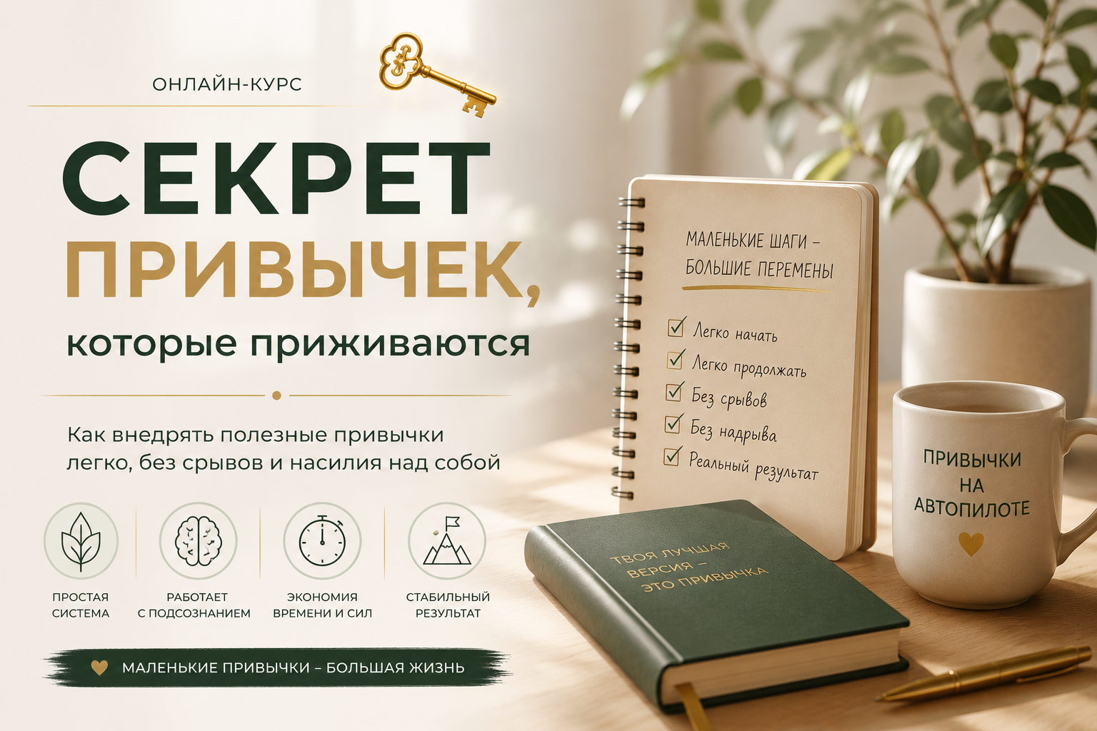Секрет привычек,  которые приживаются 