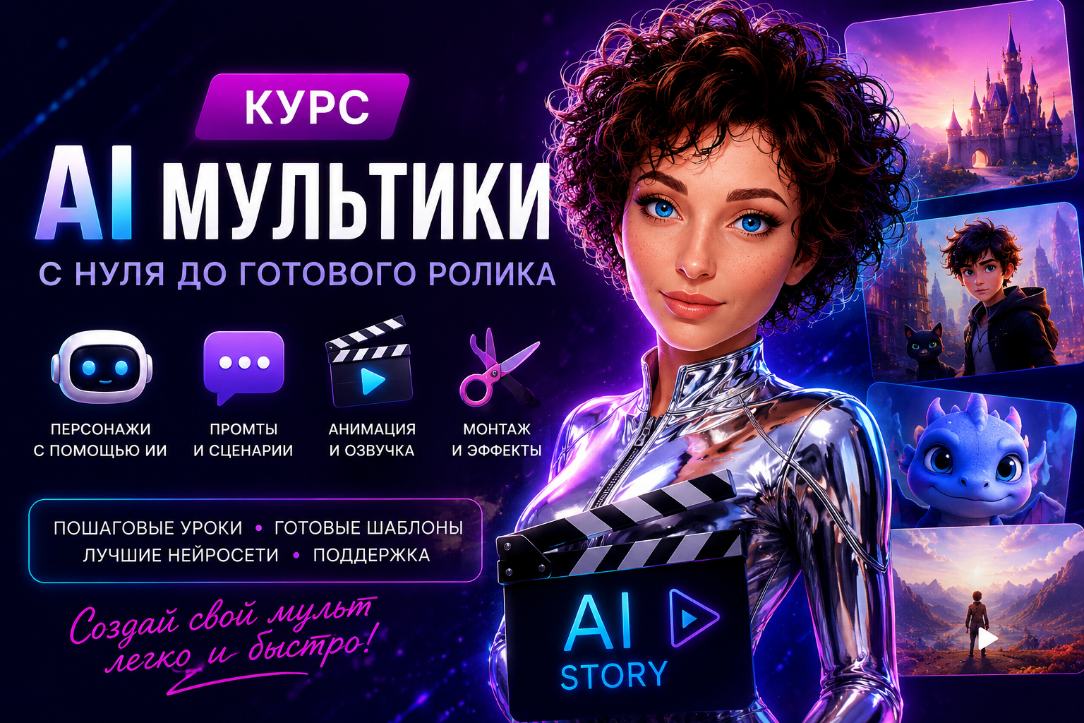 Твой Первый AI-Мультик: От Идеи до Финального Рендера за 4 Шага