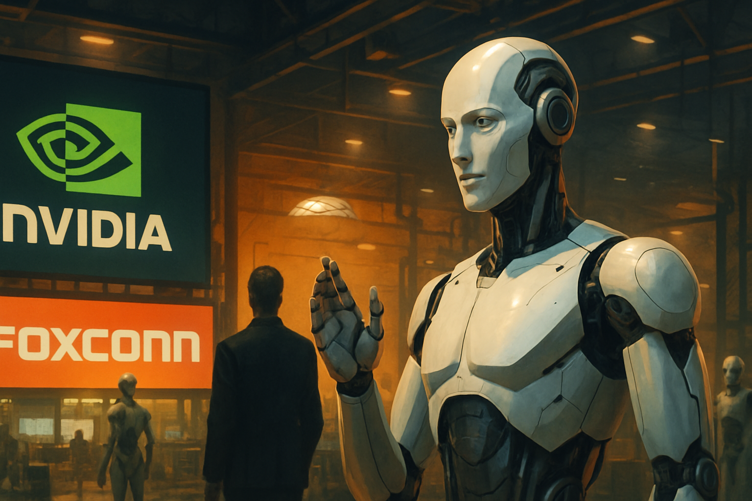 Nvidia a Foxconn nasadí humanoidní roboty pro výrobu AI serverů