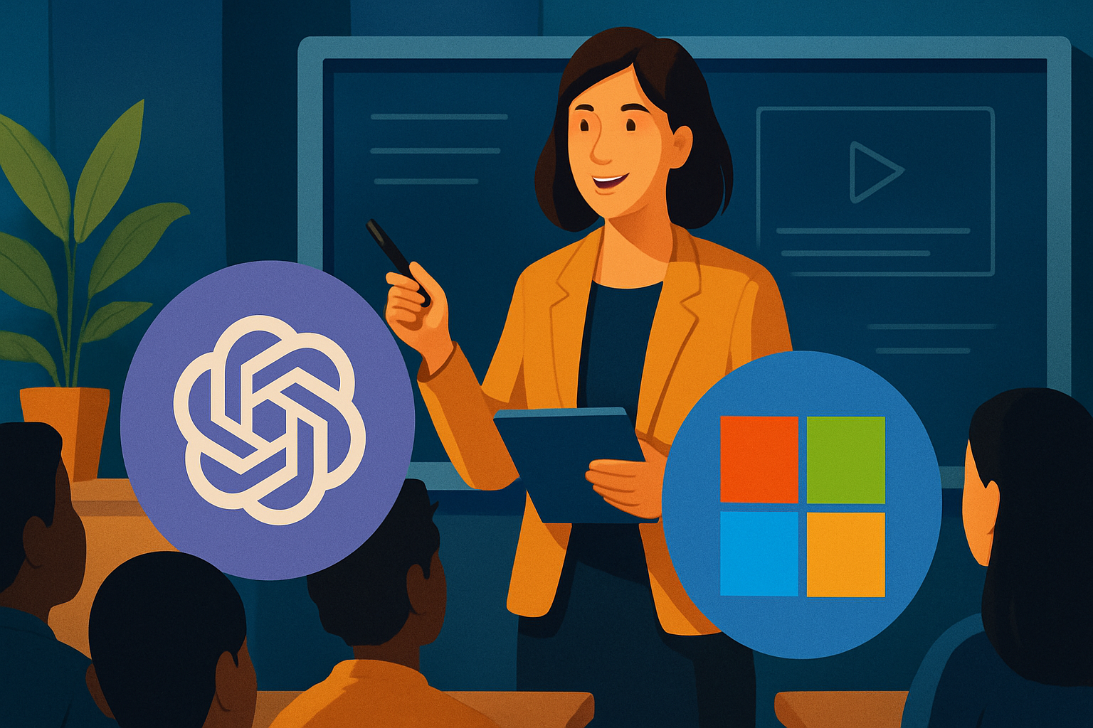 OpenAI ja Microsoft käynnistävät 23 miljoonan dollarin tekoälyakatemian 400 000 opettajalle