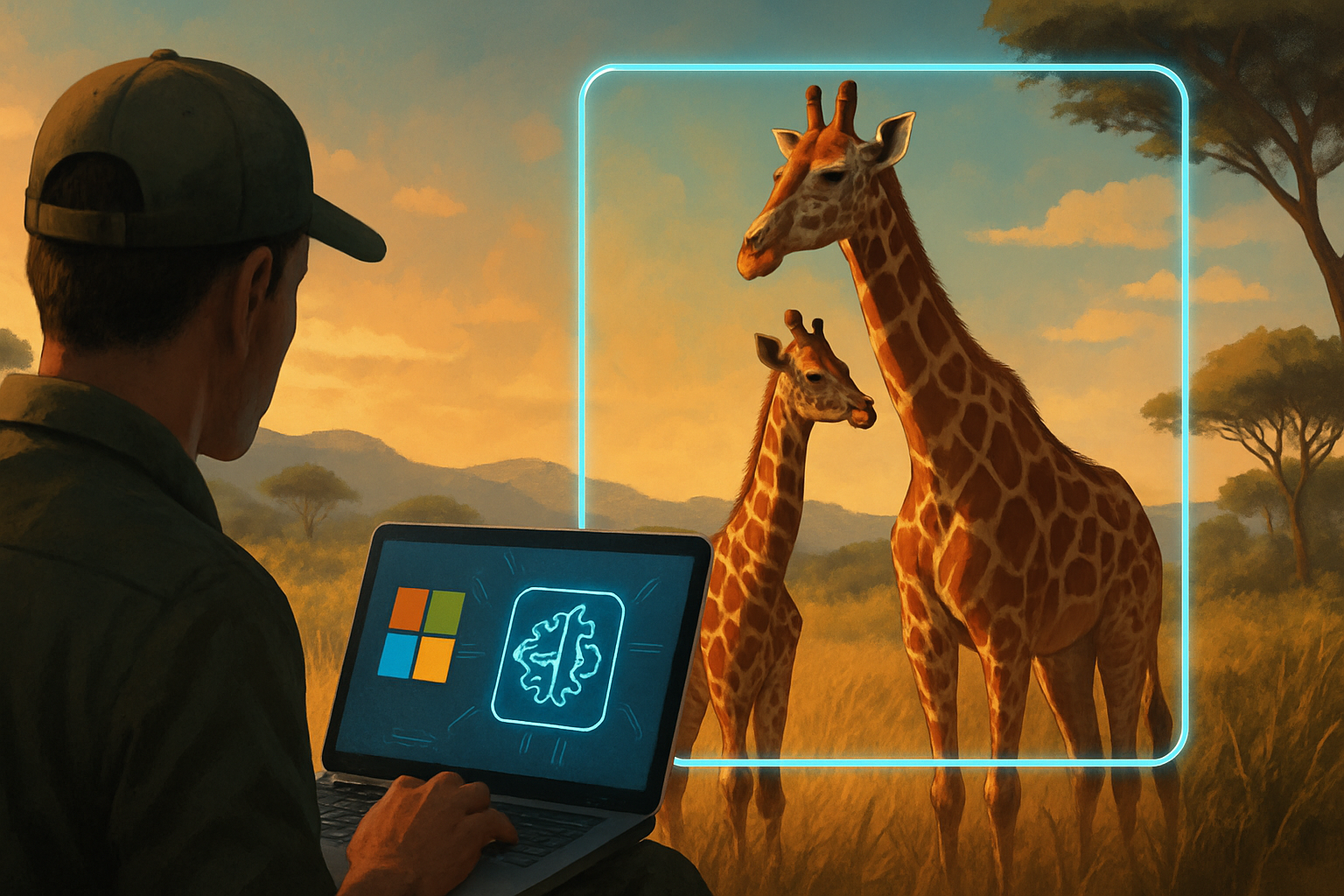 AI systém GIRAFFE od Microsoftu revolučně mění ochranu ohrožených žiraf