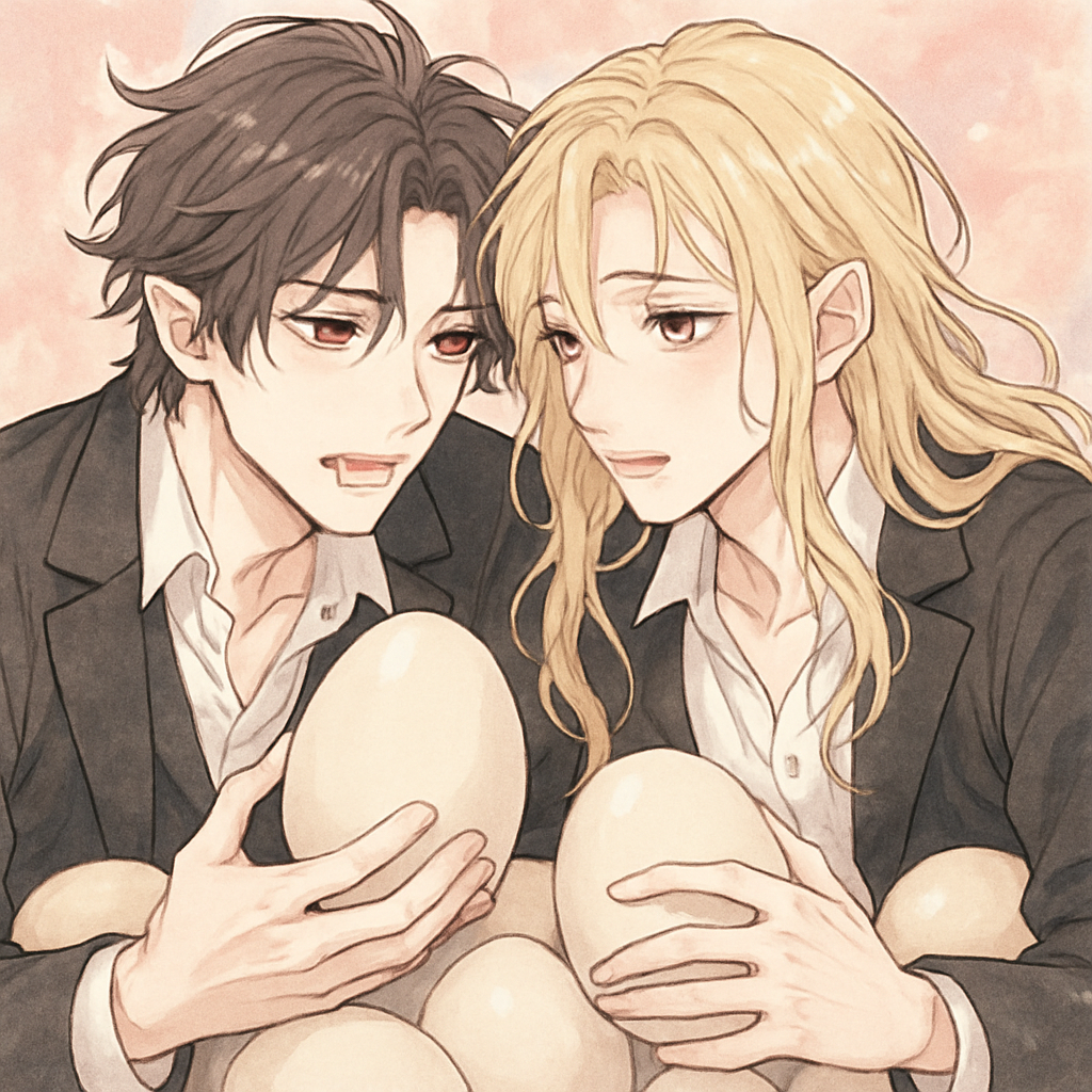 2 men who are vampiers laying eges Anime/Manga substyle targeting young females, ...