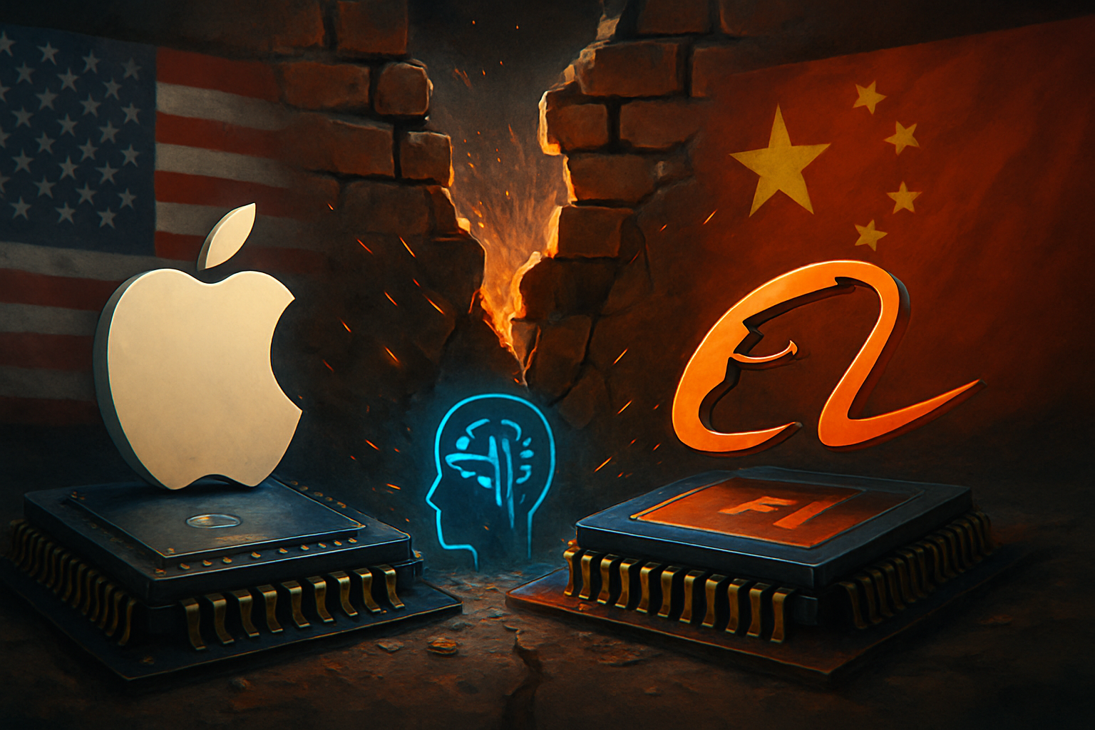 China Sekat Pelancaran AI Apple-Alibaba di Tengah Perang Perdagangan Trump