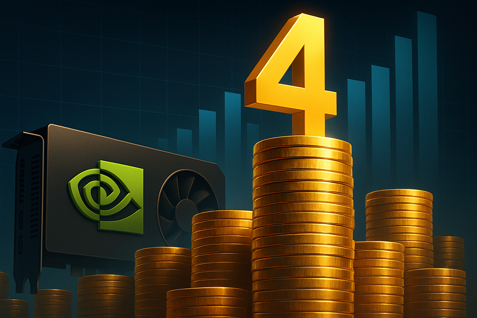 Nvidia doboară recorduri, devenind primul gigant tech de 4 trilioane de dolari