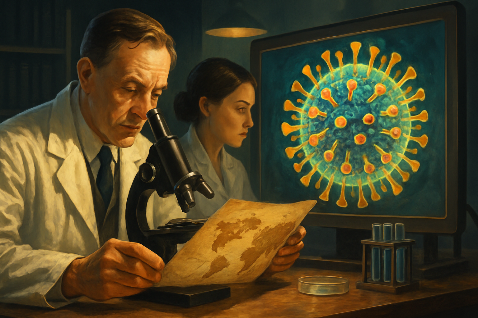 ИИ раскрывает тайны вируса пандемии 1918 года по вековой пробе