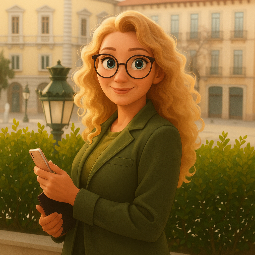 Transform in animation style. Large, expressive eyes. Soft, symmetrical facial features. Warm col...