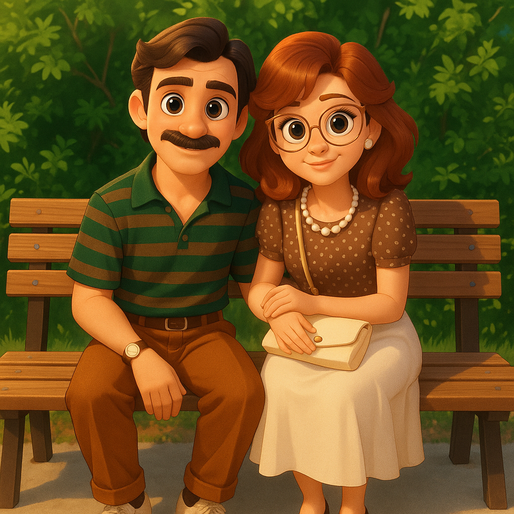 Transform in animation style. Large, expressive eyes. Soft, symmetrical facial features. Warm col...