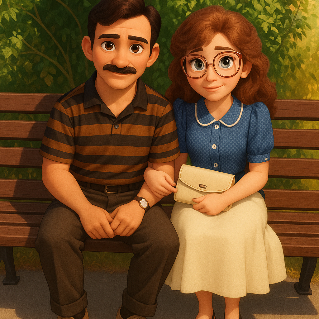 Transform in animation style. Large, expressive eyes. Soft, symmetrical facial features. Warm col...