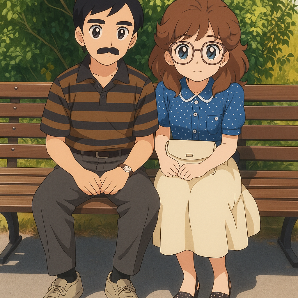 Transform in Anime Style. Very large eyes with reflective highlights. Small nose and mouth. Simpl...