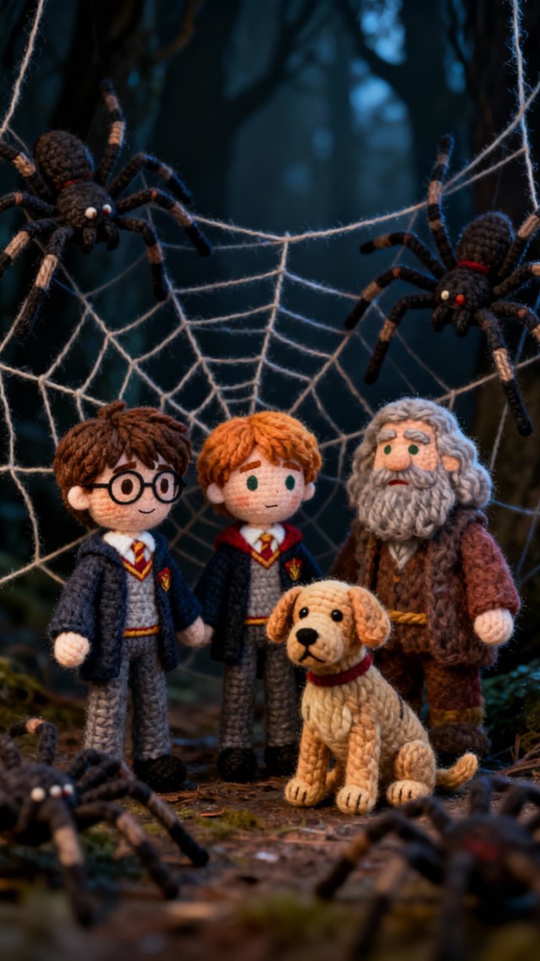 the picture comes to life, the characters communicate
