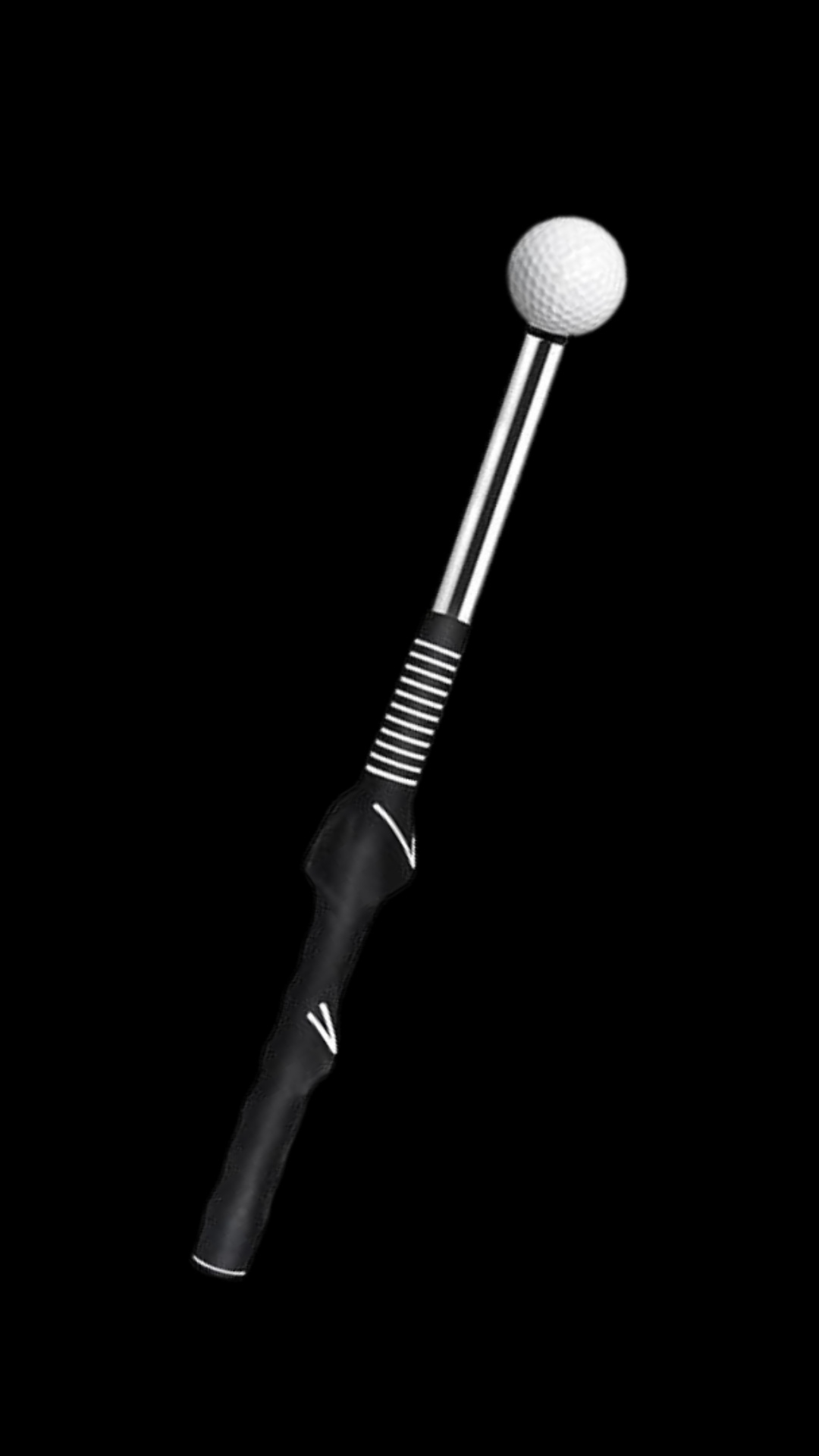 Create a transparent 3D cutaway view of the Tempo Stick showing internal magnetic weight system. ...