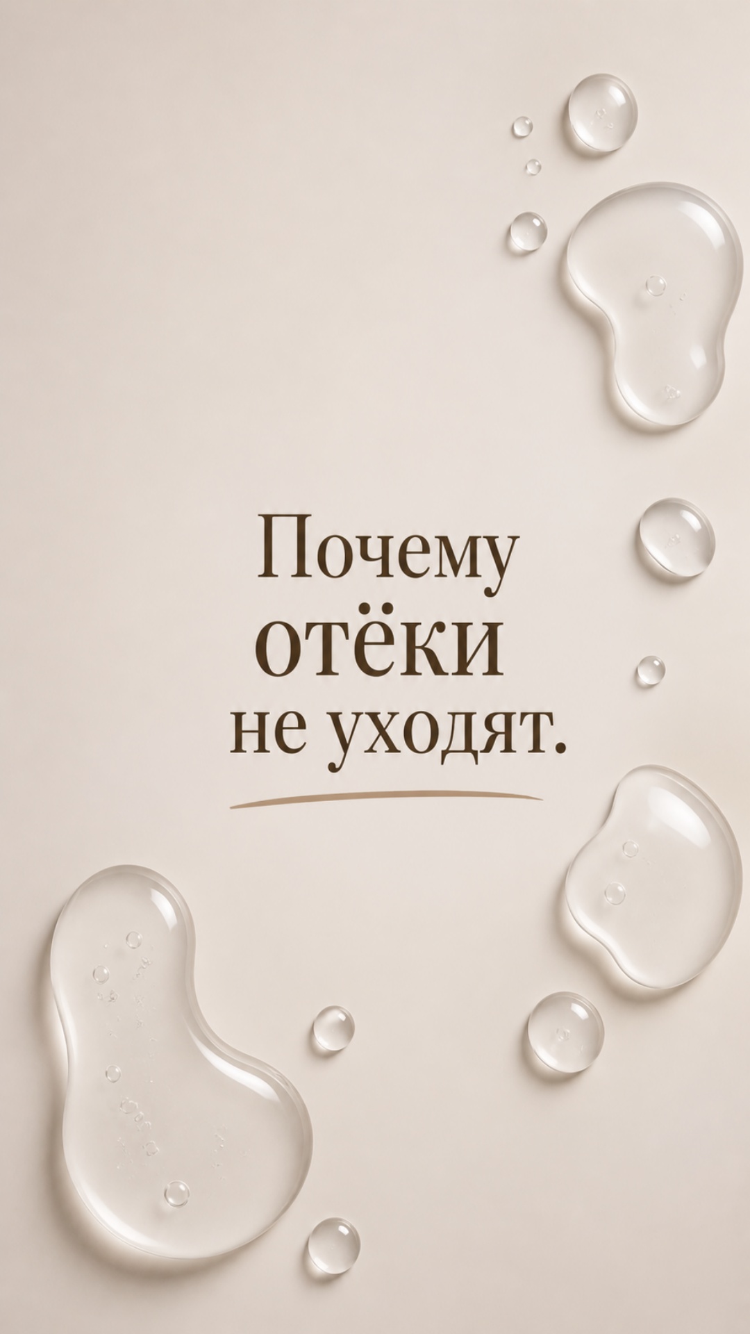 Минималистичная cinematic-анимация в стиле luxury wellness.
Фон остаётся спокойным, молочно-беже...