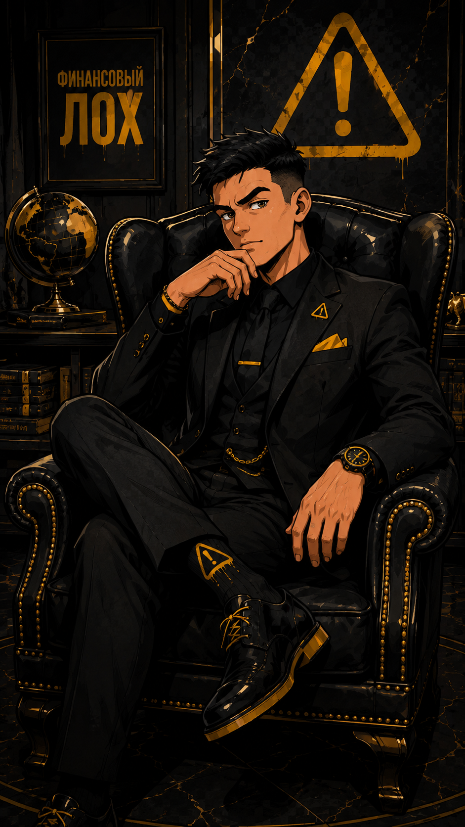 Animate this image as a vertical 9:16 talking comic video. Keep the same character, face, suit, a...
