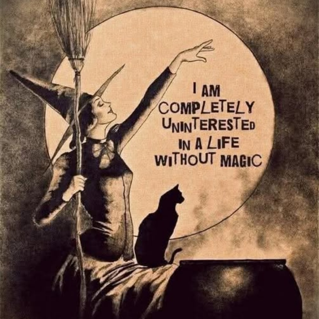 make the witch get on broom and fly away
