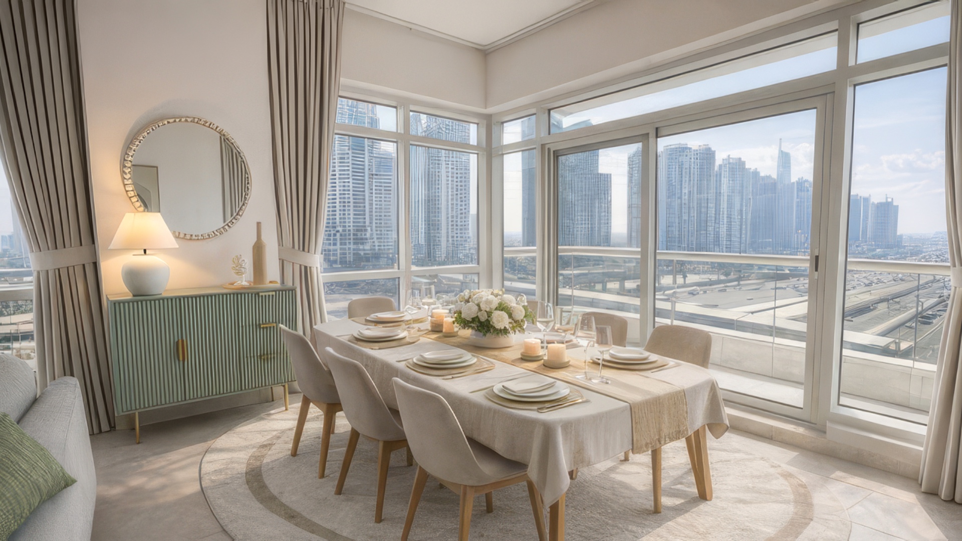 5 second cinematic real estate dining room tour, professional architectural videography. Very slo...