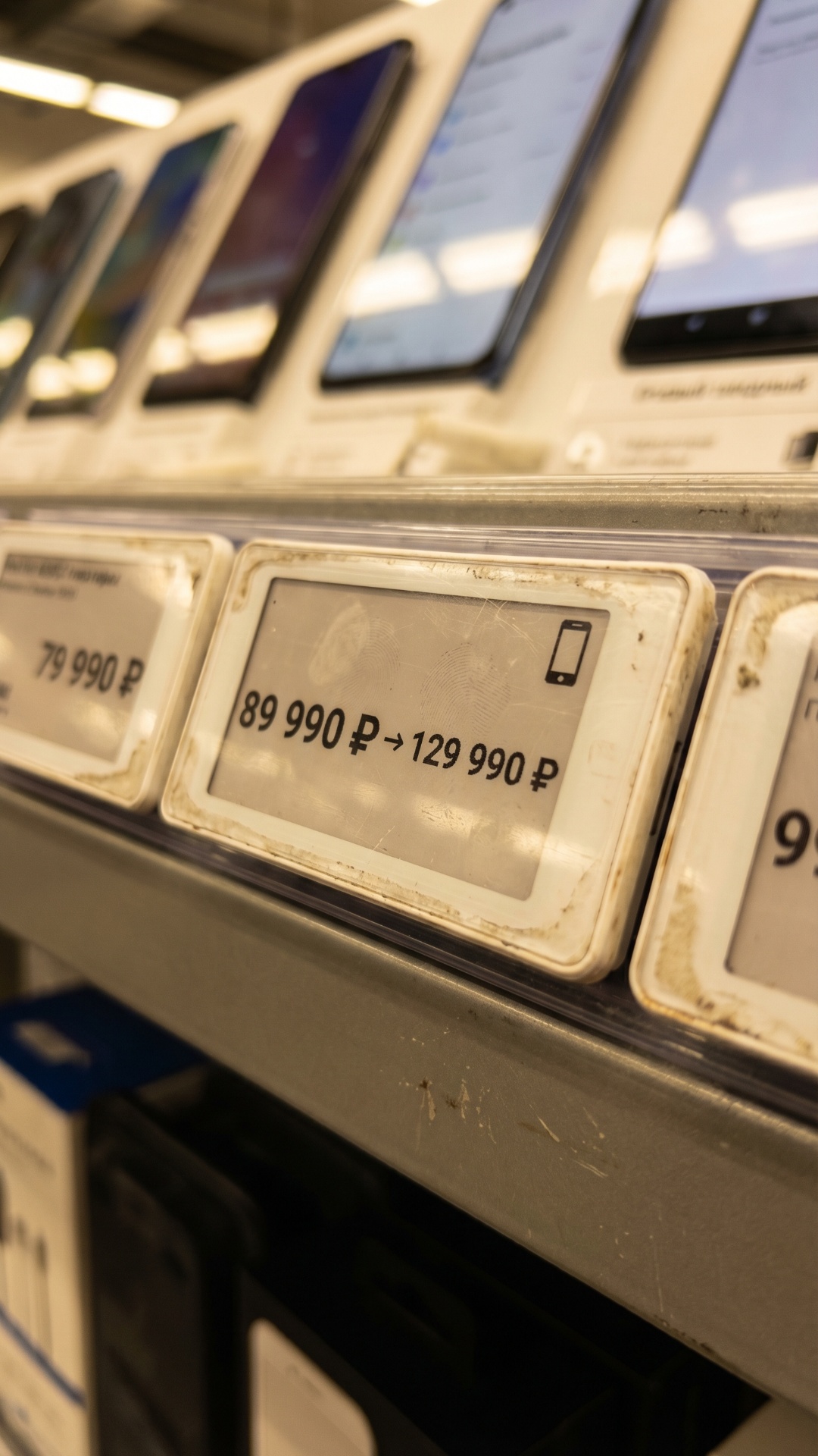 Ultra photorealistic retail shelf with electronic price labels in a real electronics store

Main ...