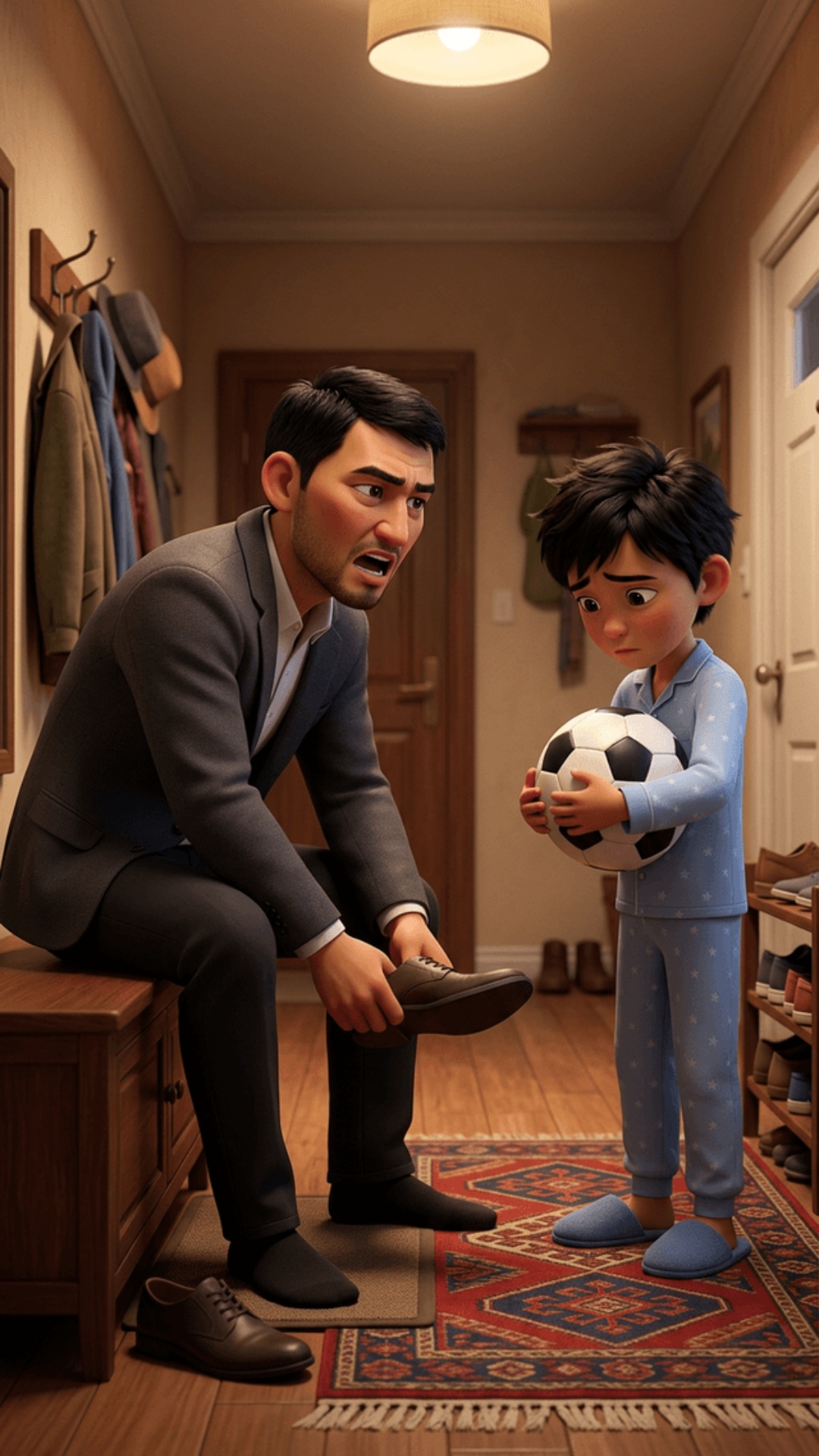 Vertical 9:16, Pixar-style 3D animation, 80% stylized 20% cinematic realism, vibrant saturated co...