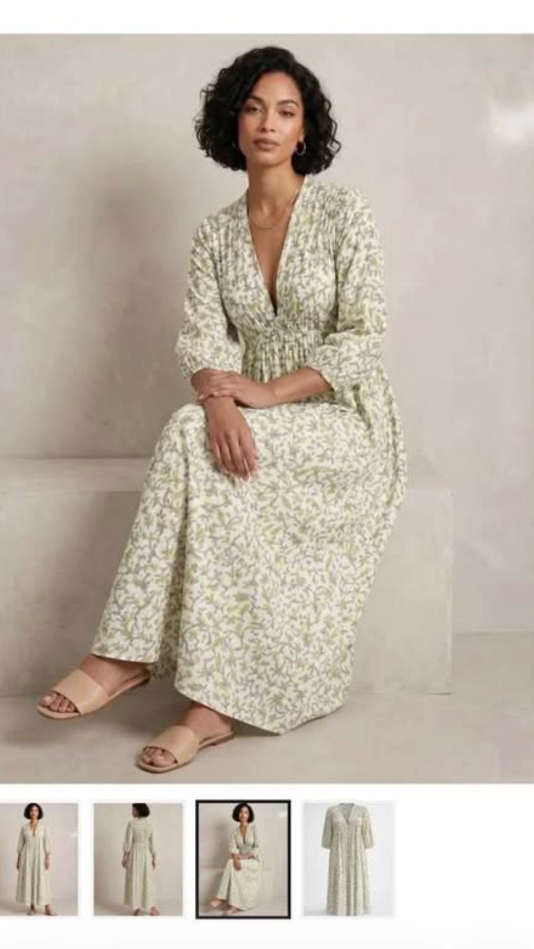 Have the woman elegantl stand up and smile in model pose.  make the smaller frames move too but k...