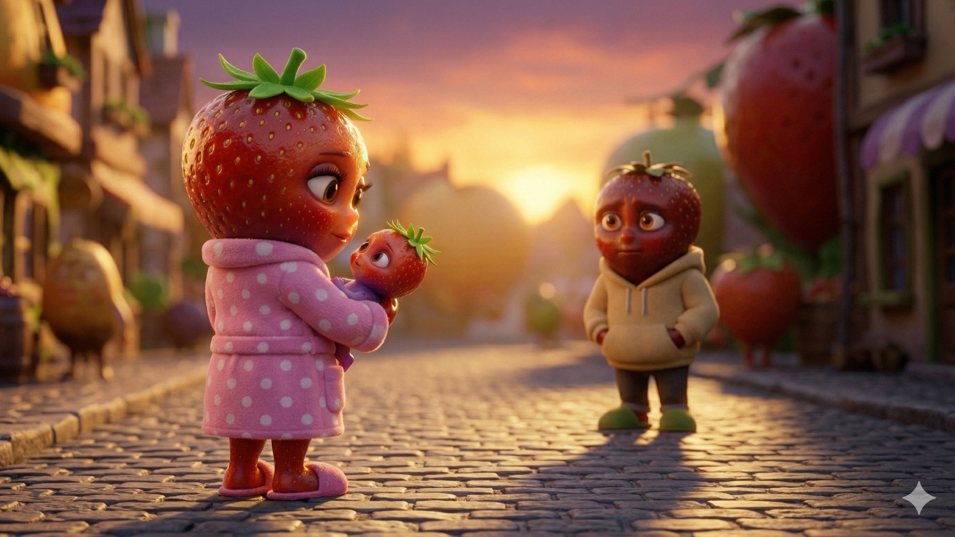 Style: semi-realistic 3D animated film, Pixar-quality, cinematic lighting, soft global illuminati...