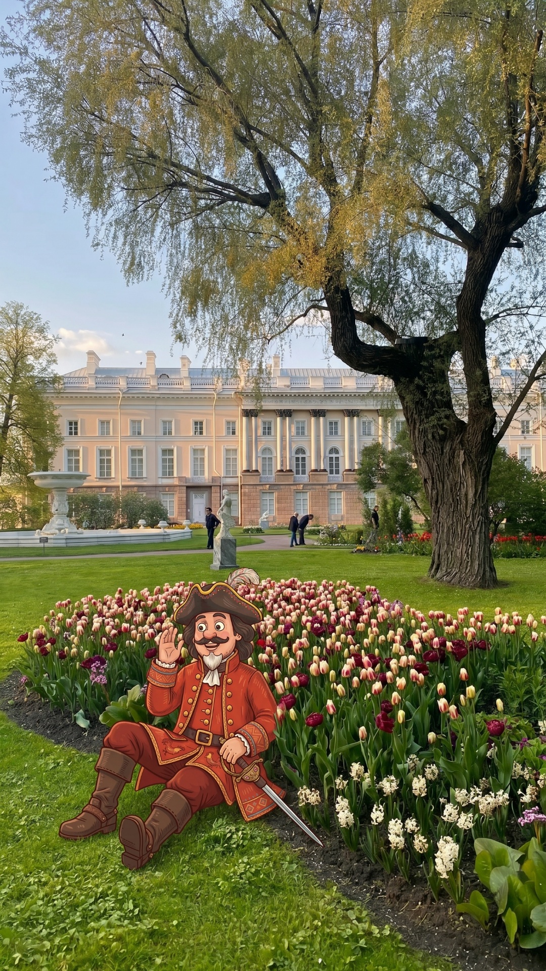 голос: Звонкий, энергичный баритон с театральными интонациями, добродушным смехом и легкой, благо...