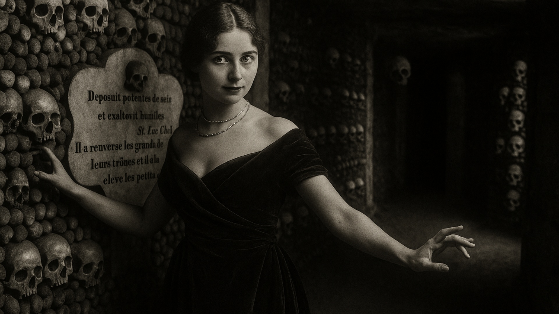 Chorégraphie macabre dans les catacombes.