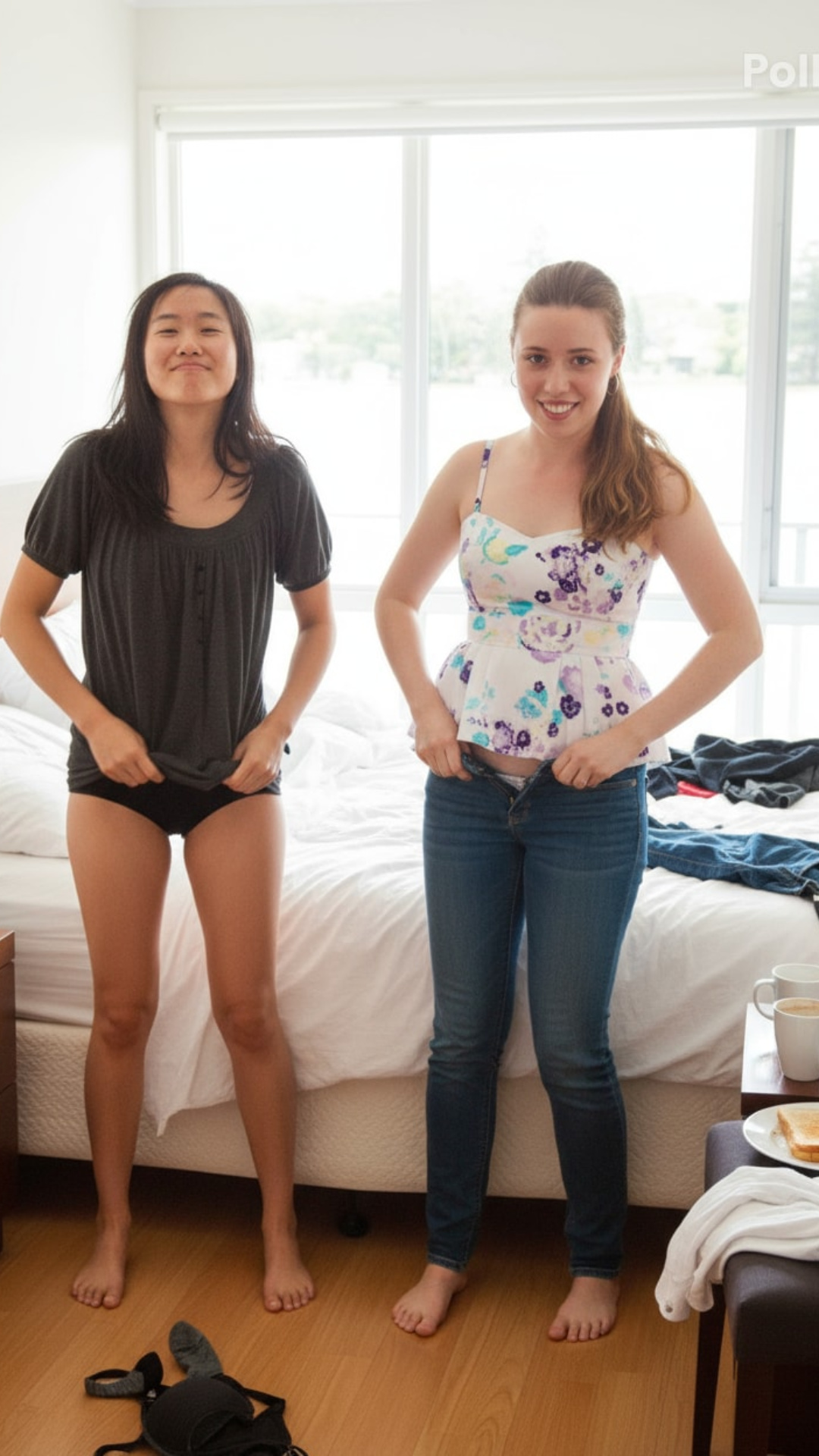 sloppy kiss and hands in each others pants