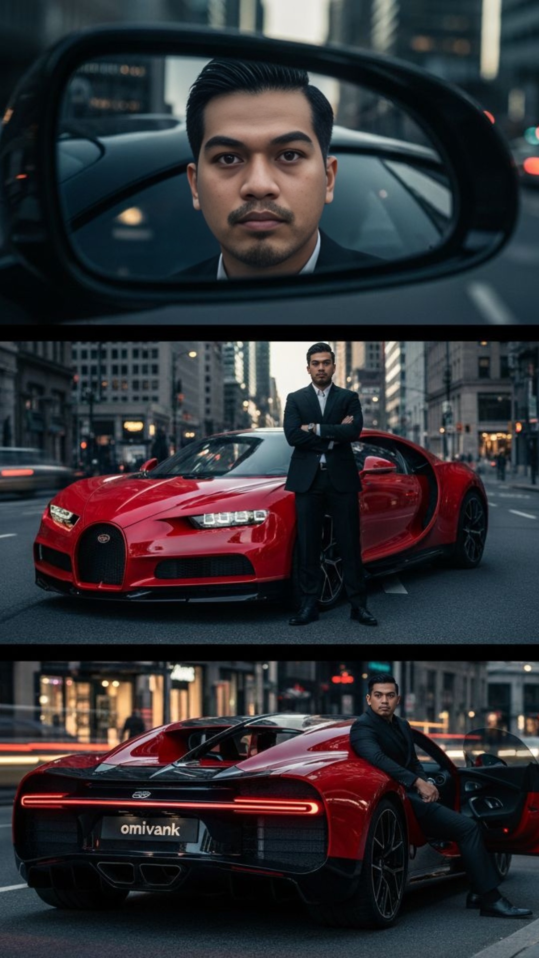 8-second cinematic vertical video in 9:16 aspect ratio.  
Opening shot: slow zoom into the side m...