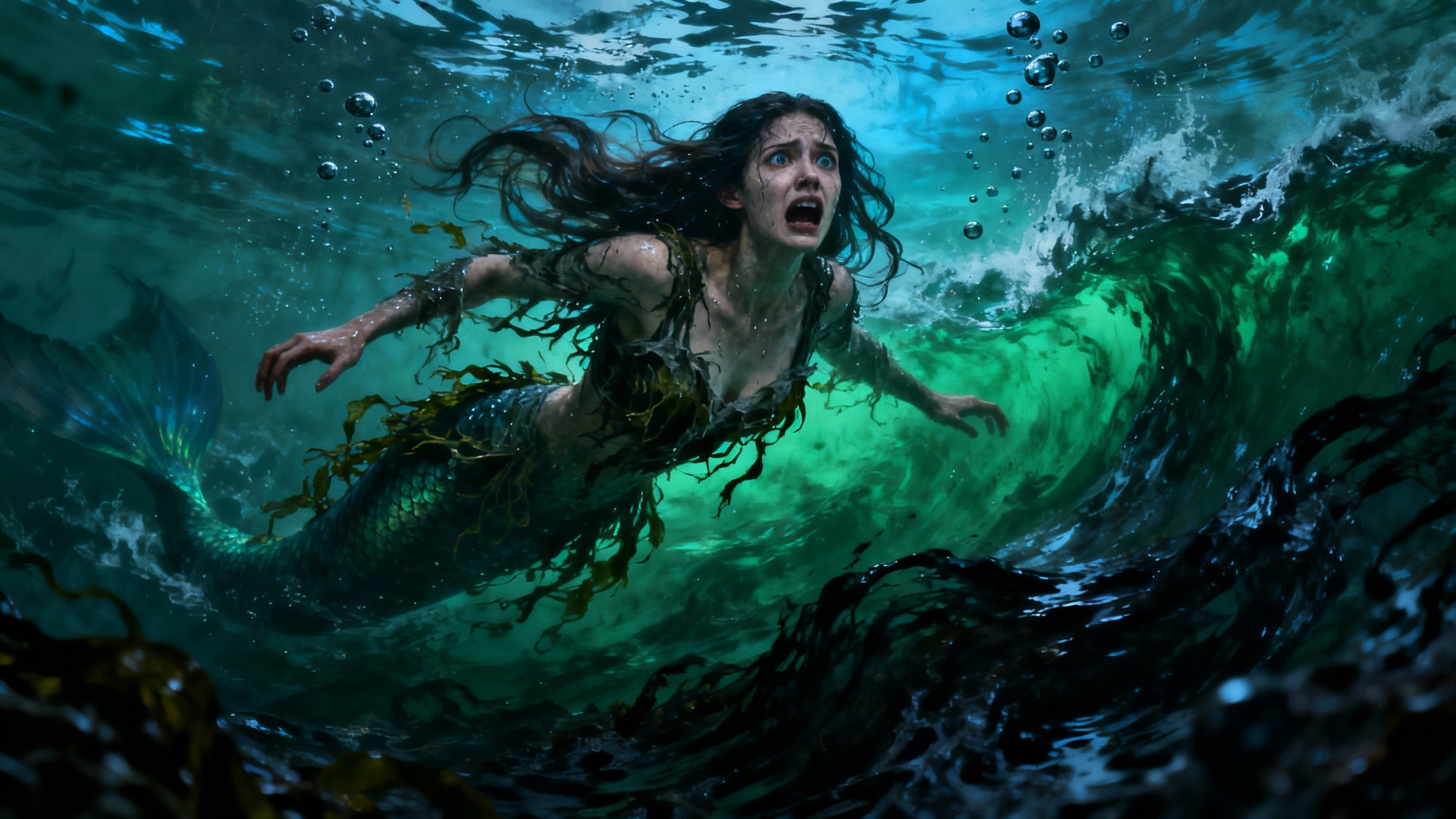 The siren, drowned by the evil waters, a nagging unease.
