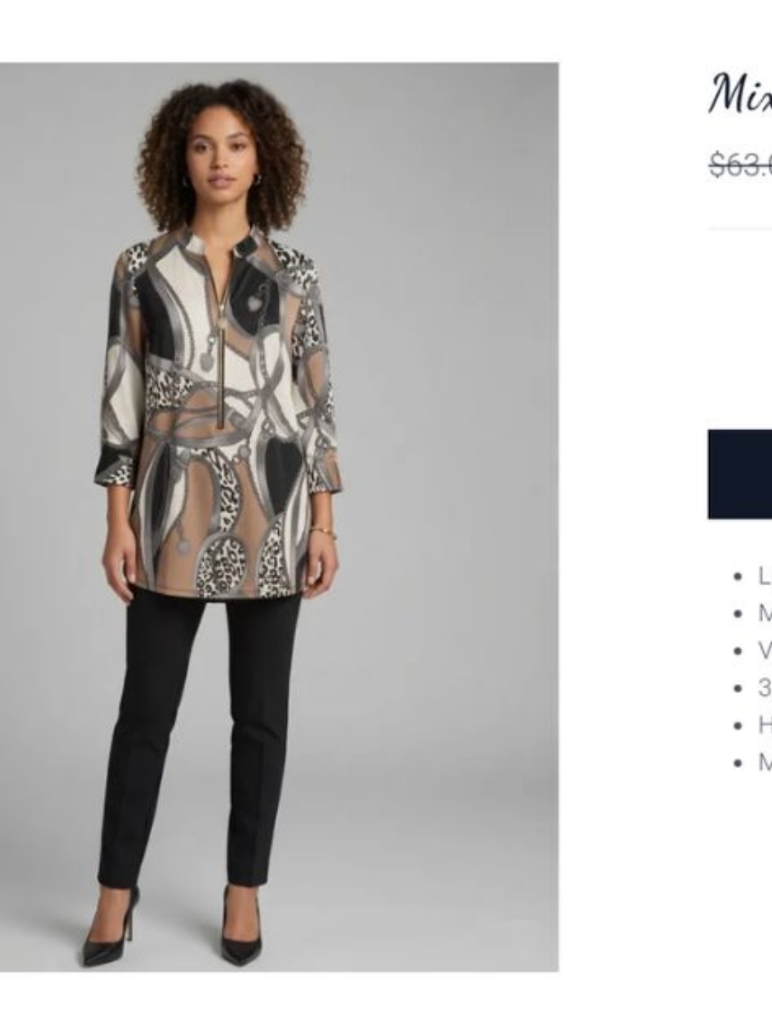 Make the woman zip and unzip to mid chest, not exposing way, just elegant and show it zips all th...