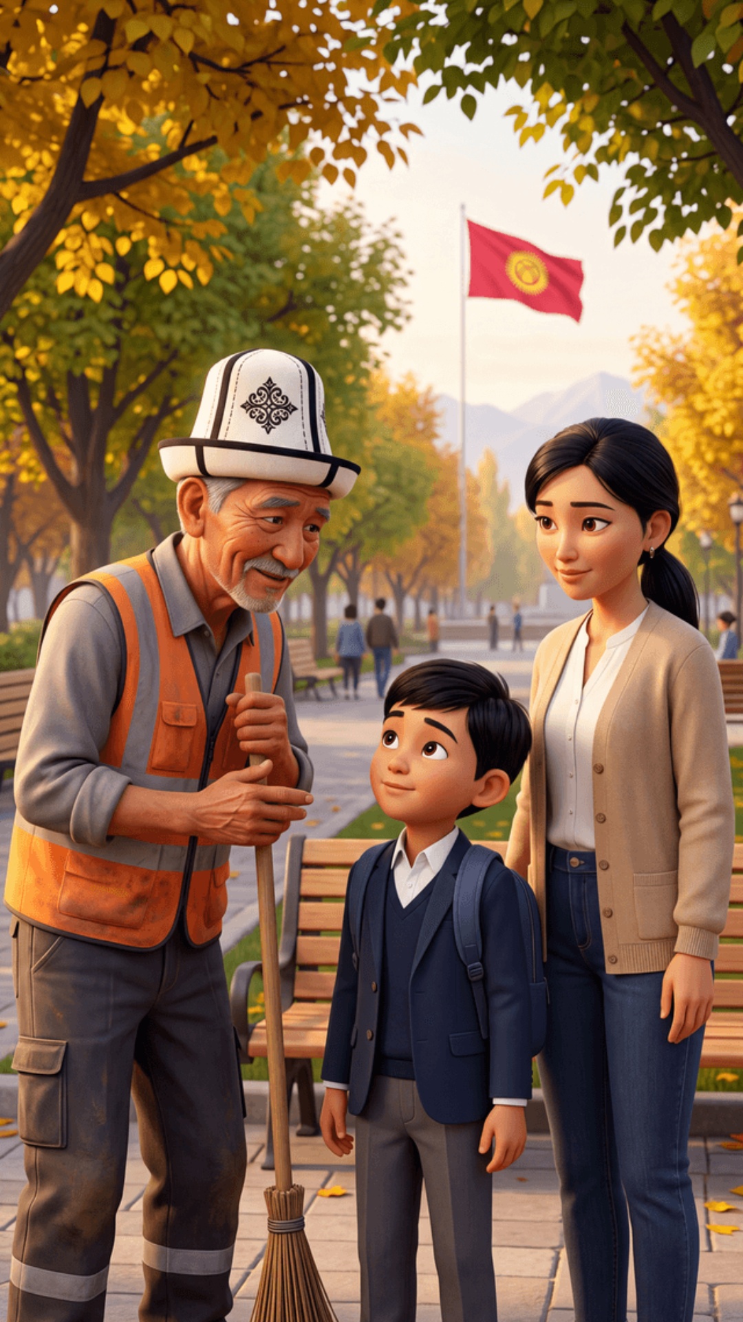 3D animated, 80% Pixar style, 20% cinematic realism, vibrant saturated colors, 9:16 vertical. Sta...
