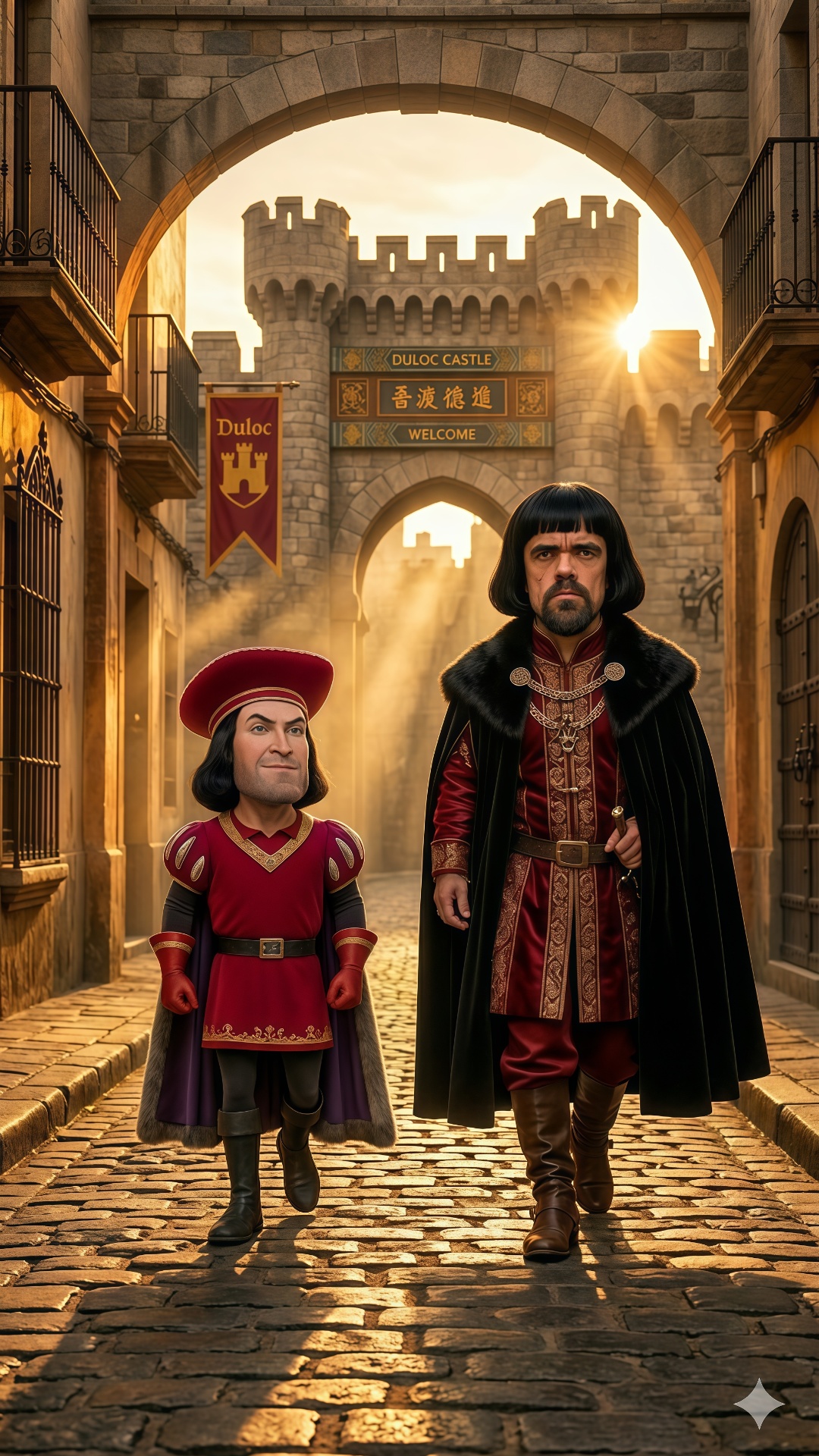 Use the uploaded image as the exact visual reference.

The characters are already walking forward...