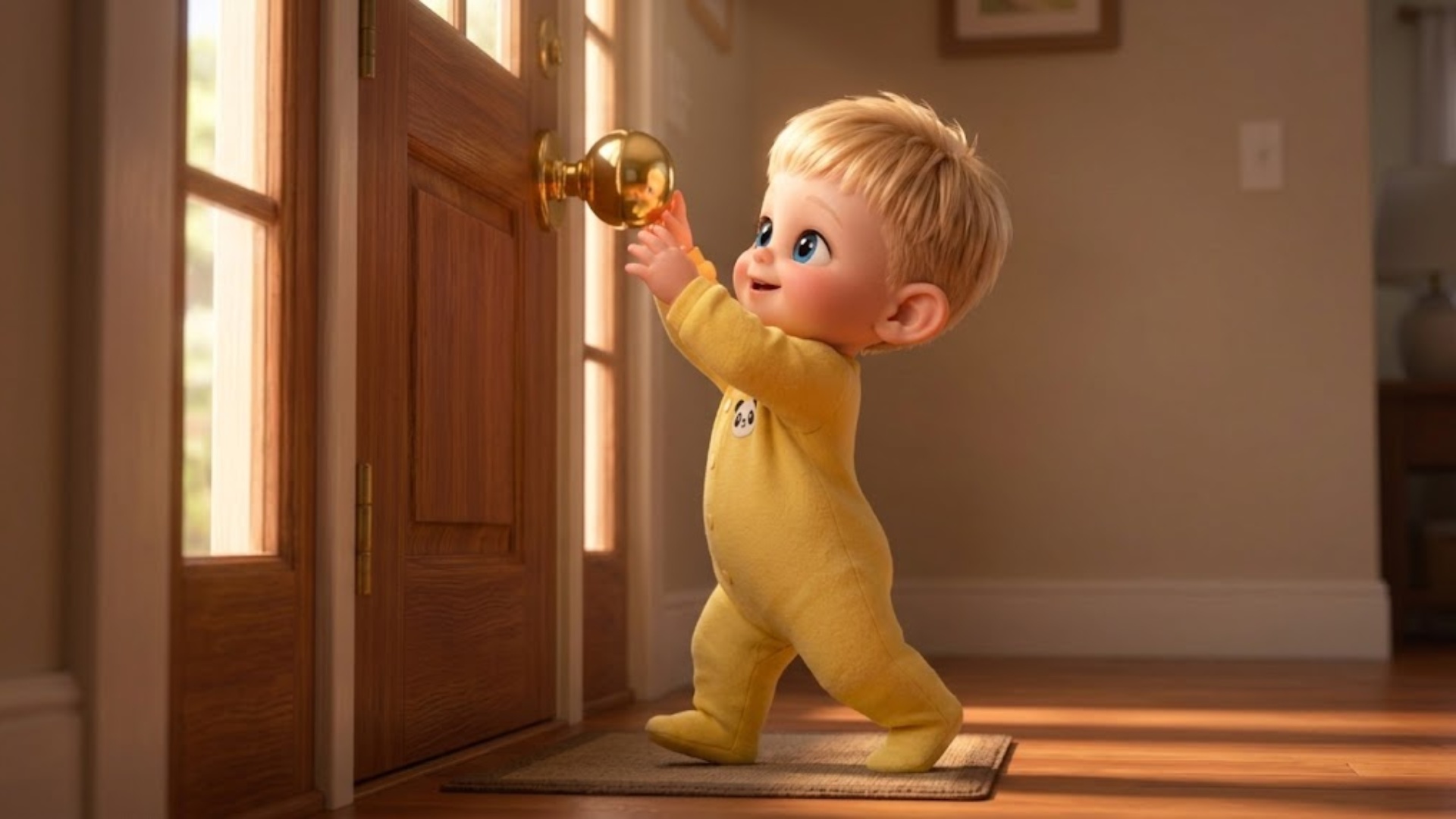 Art style: Charming 3D animation for kids, Pixar style, so....

Max walks with determined, happy ...