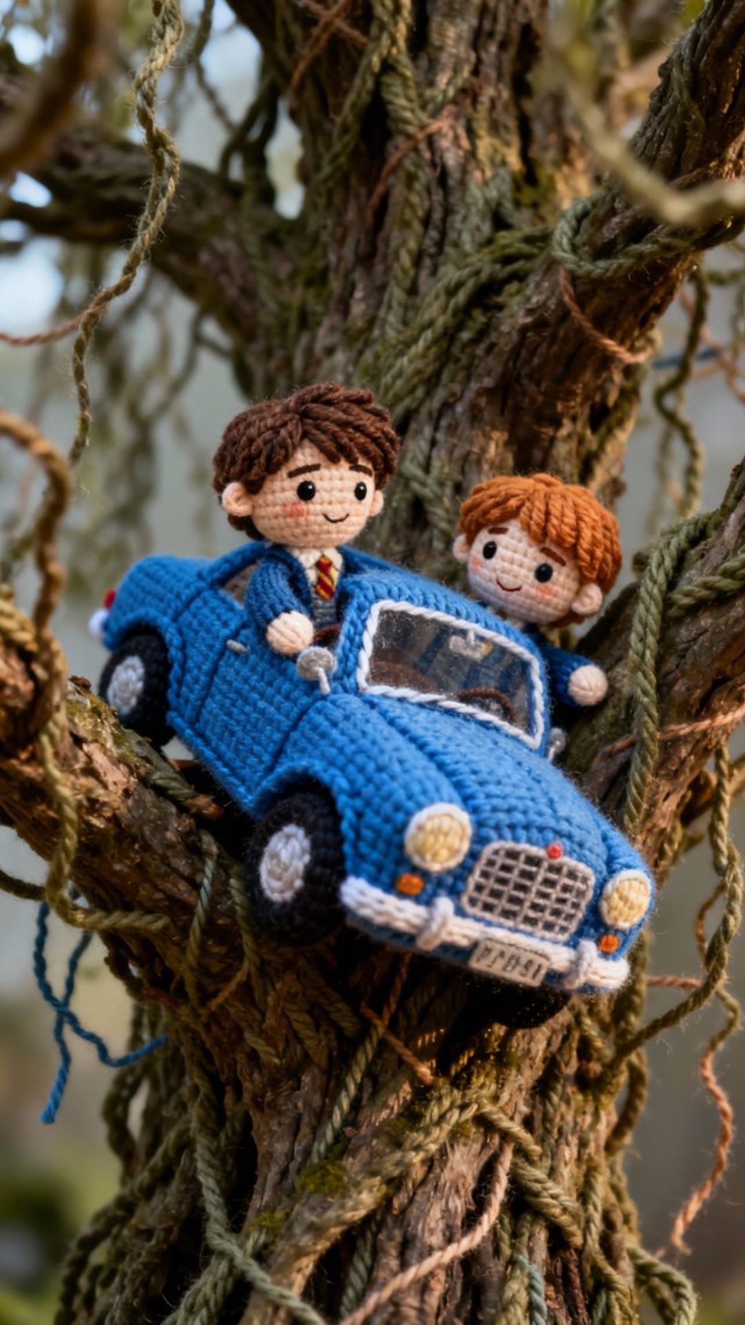 the picture comes to life, the characters communicate