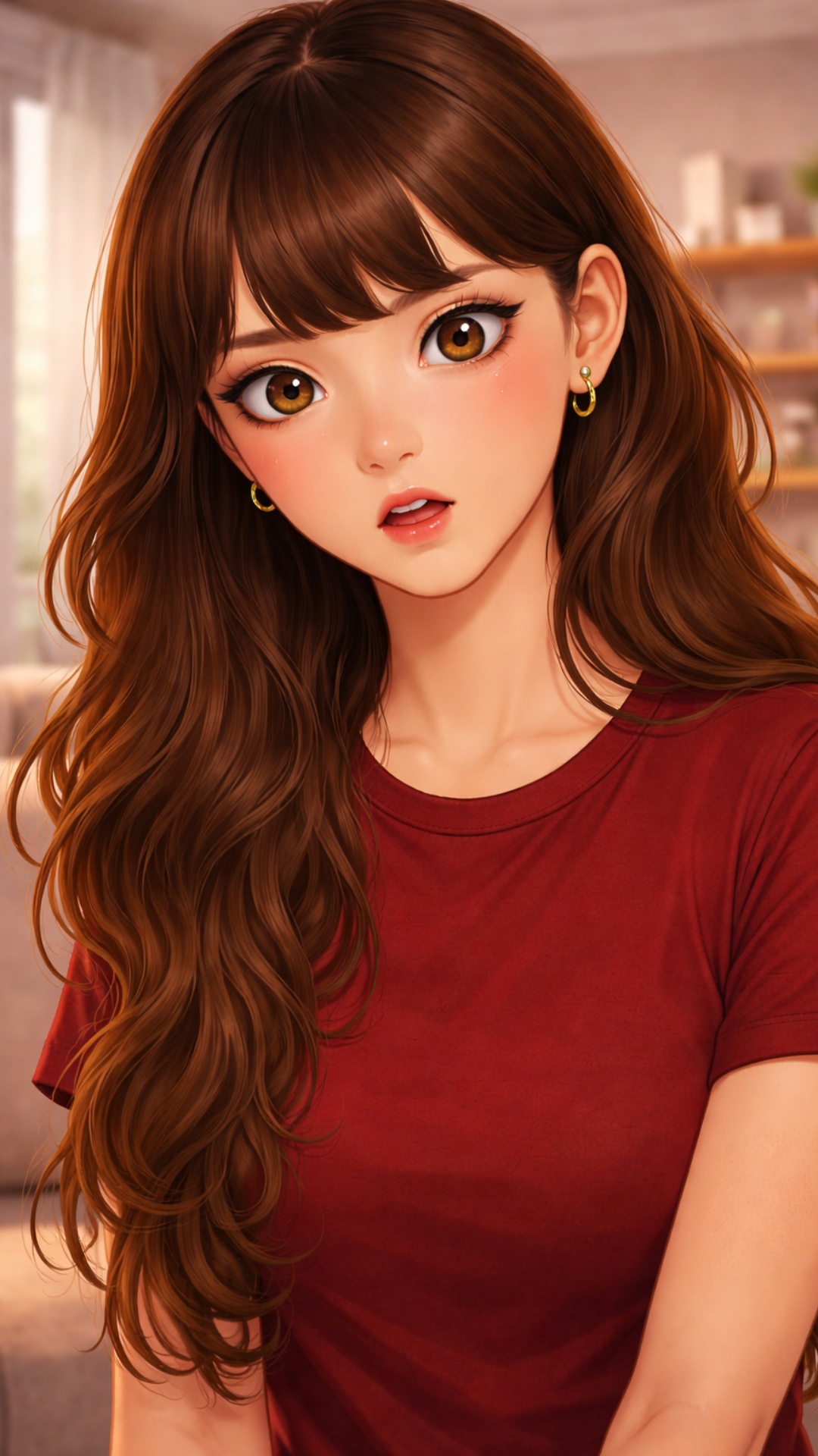 On-screen dialogue (characters speak with lip-sync): Anna (voice: Мягкое, мелодичное сопрано с не...