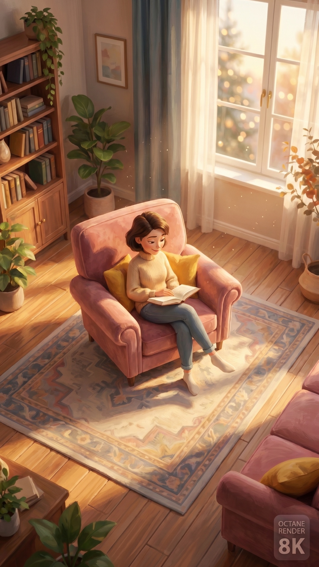 Heartwarming 3D animated scene, cinematic warm golden hour lighting, Pixar style, 8K.

Start fram...