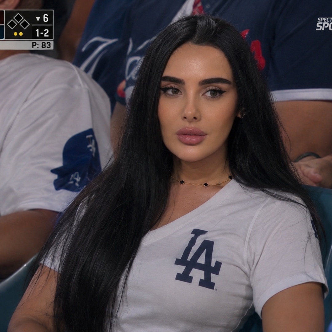 realistic sports broadcast screen shot-style documentary photo set in the spectator stands of a
•...