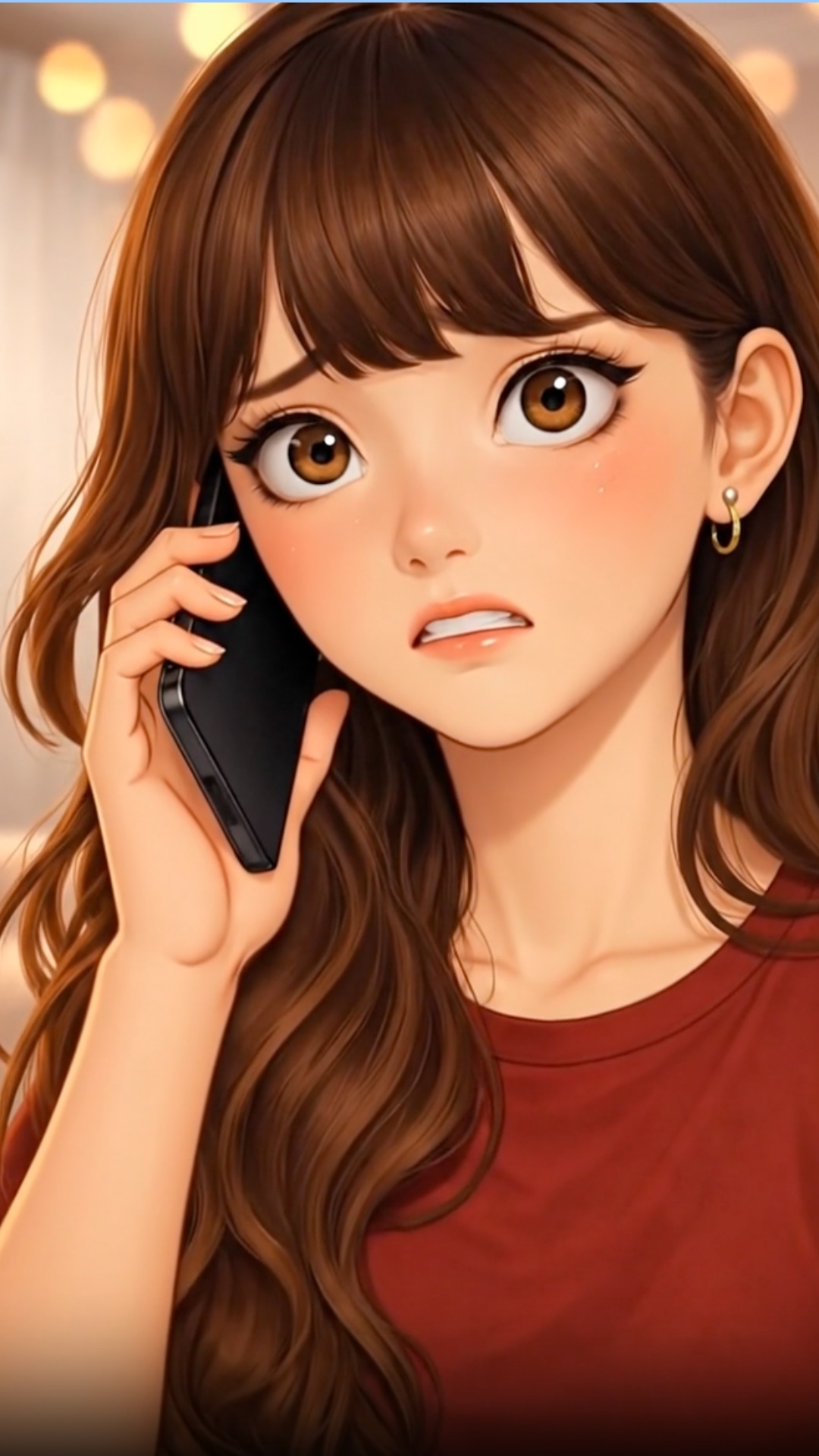 On-screen dialogue (characters speak with lip-sync): Anna (voice: Мягкое, мелодичное сопрано с не...
