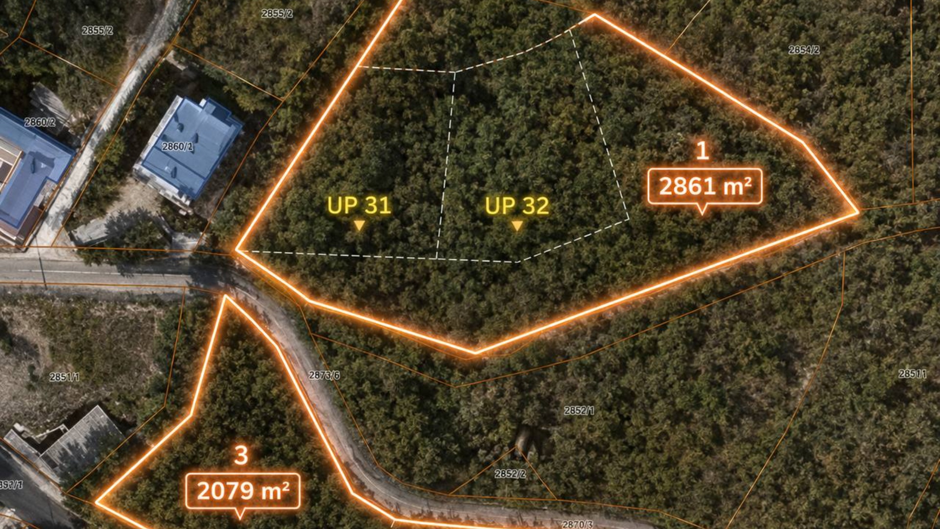 Use the uploaded aerial top-down site plan image as the exact starting frame and spatial referenc...