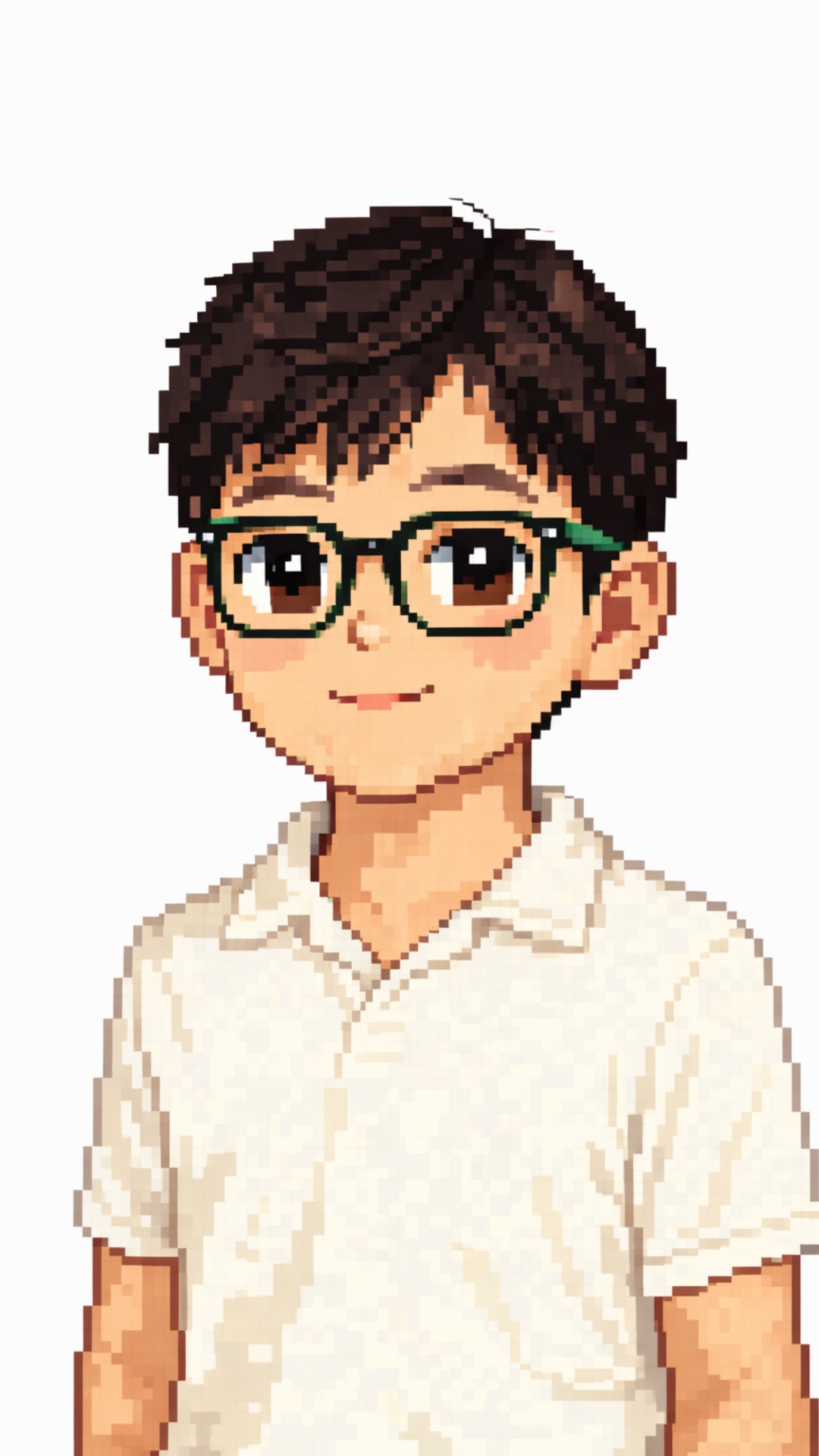 simple movement during breathing. Without movement of hands and mouth. Lo-fi pixel art style,  ta...