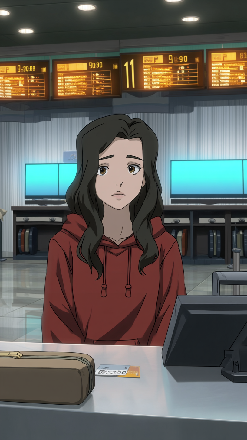 u1485911215_Lena_sits_alone_at_the_airport_ticket_counter_pla_1777f11d-75cf-424a-8ed3-1e3b44b52be...