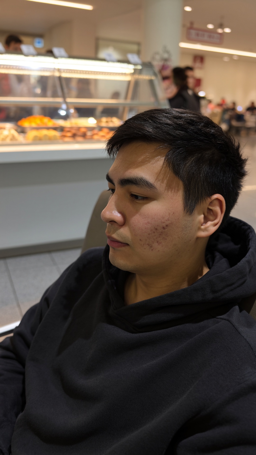 Locked shot.
Subject relaxes, slight exhale.
Minimal movement.
