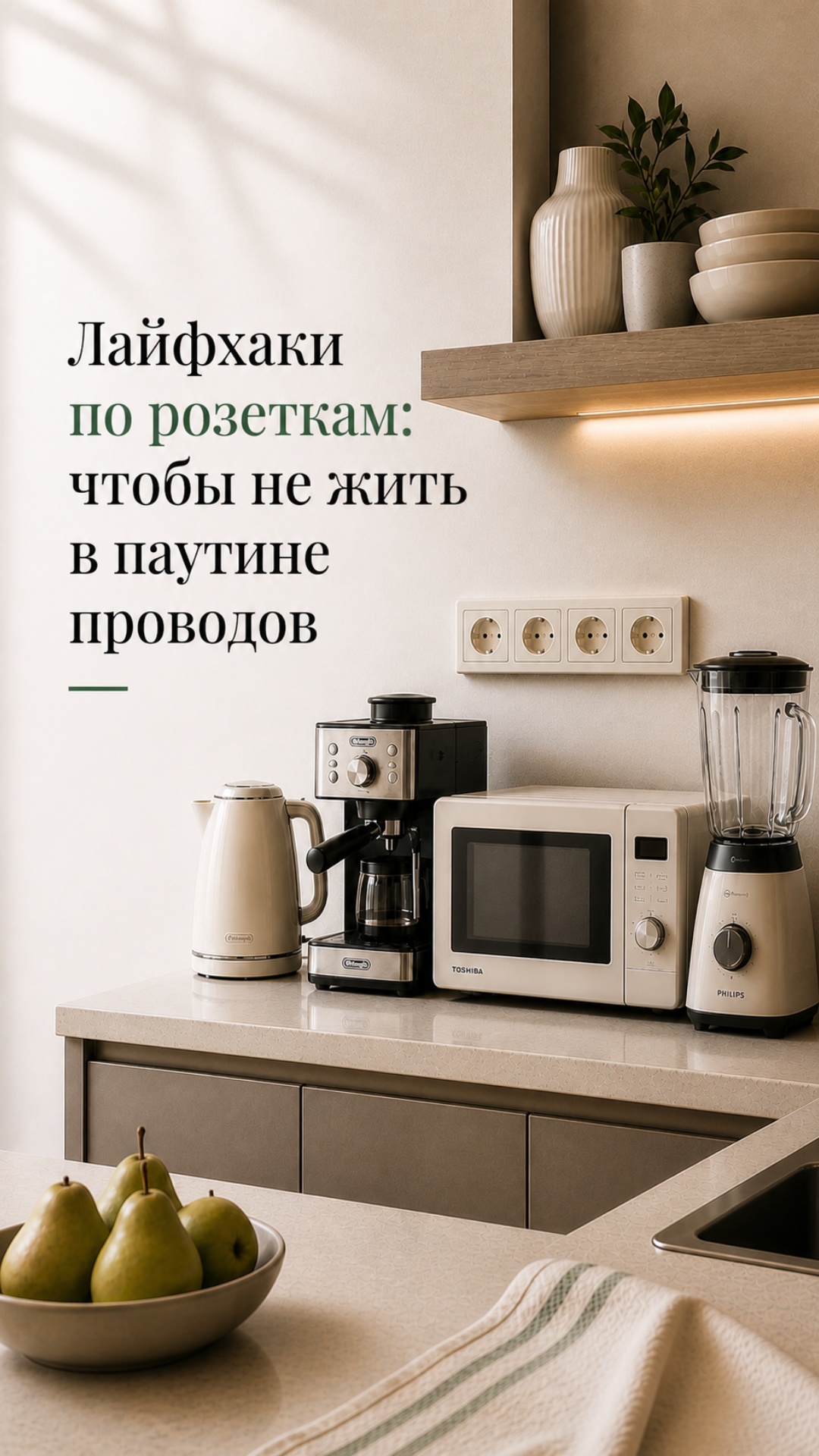 Subject: Кухонные приборы (электрочайник, кофемашина, микроволновка, блендер)
Context: Современна...