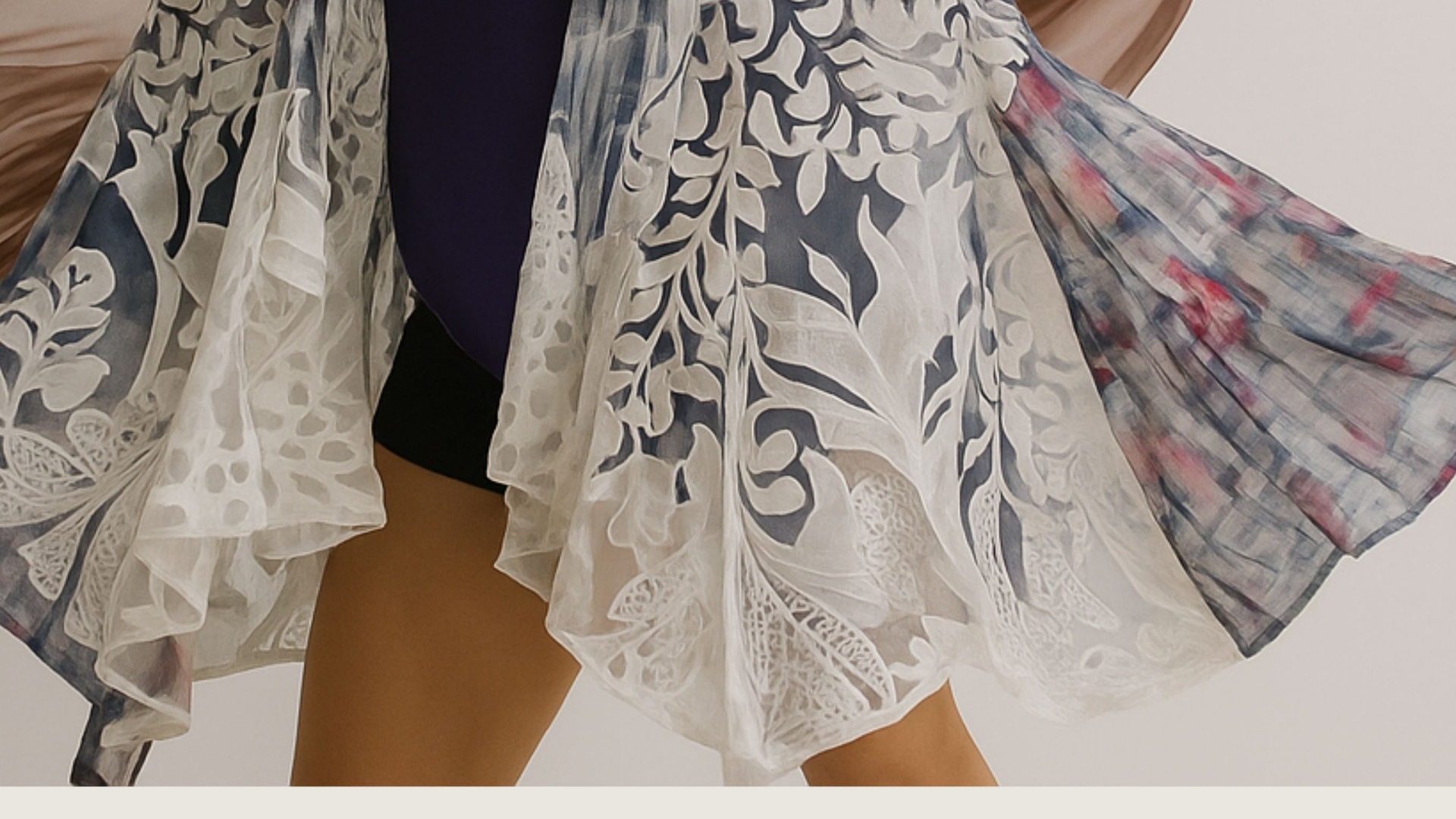 spin to show the hem. do not change anything about garment