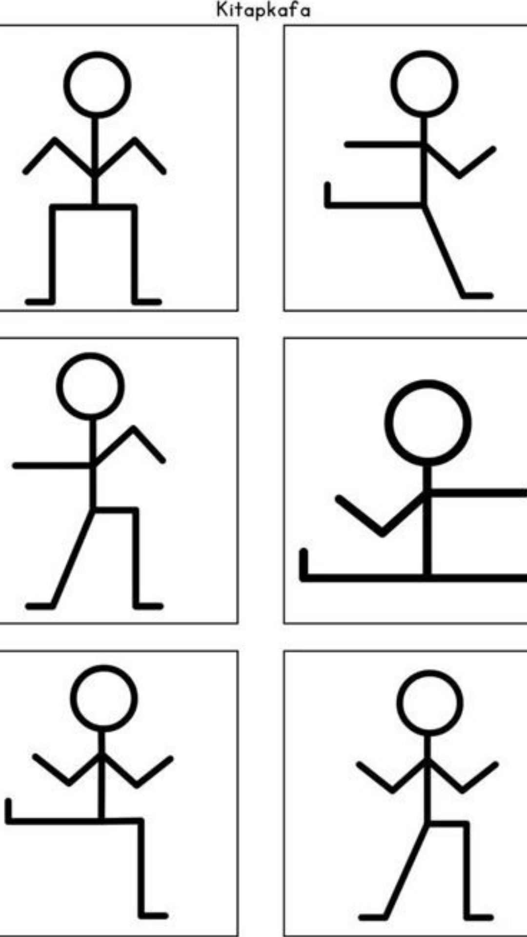 A simple black stickman standing still on a clean white background. After a brief pause, the stic...