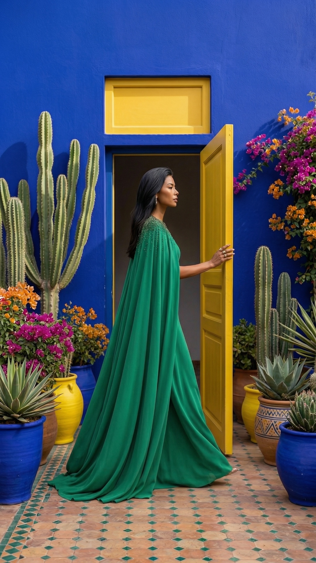 she opens the yellow door