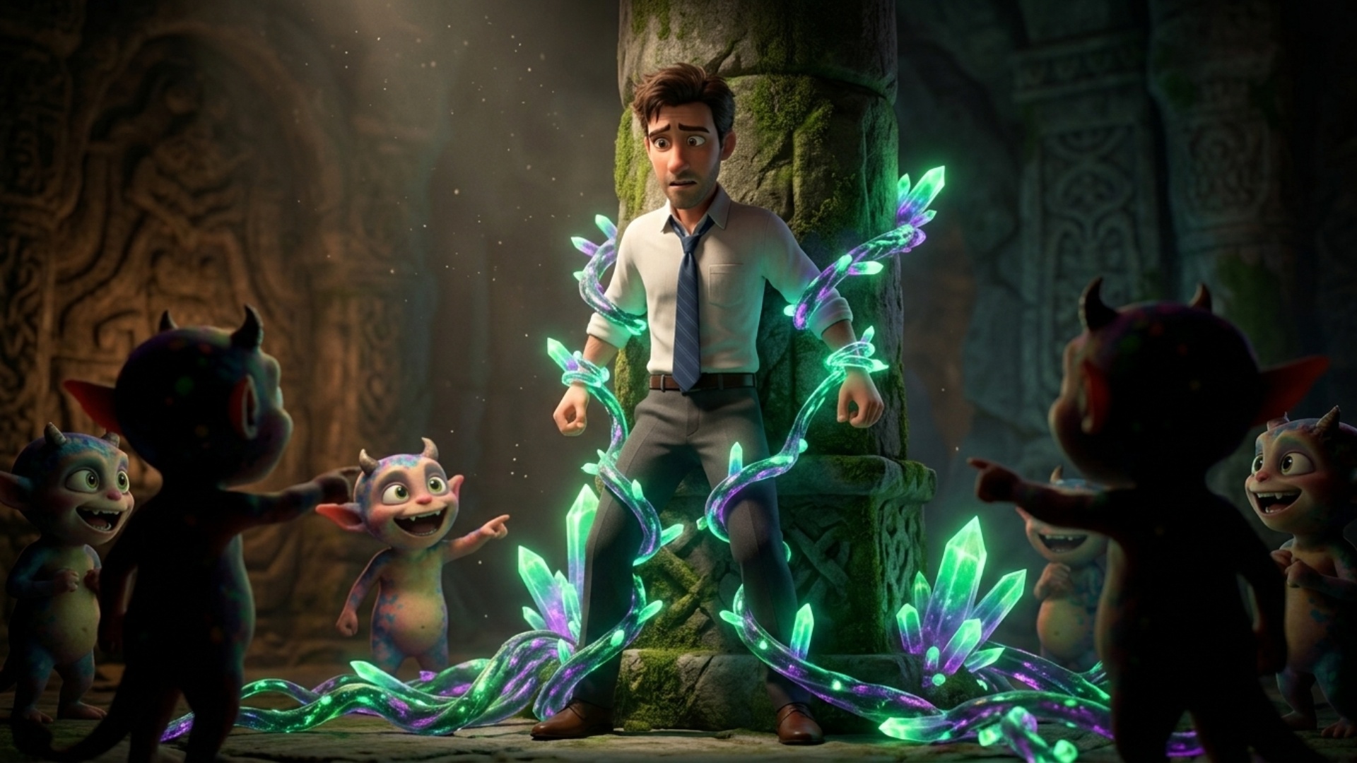 cinematic 16:9 animated video, Pixar-style 3D, ultra realistic lighting, smooth animation, consis...